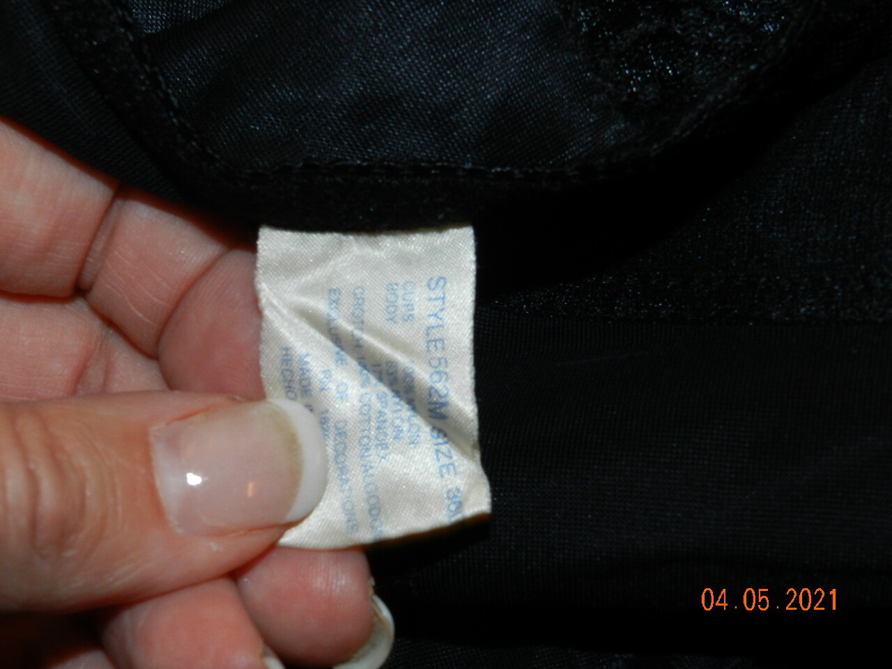 Vintage shaper black 36D 562M Pin-up lace trimmed cups sexy!