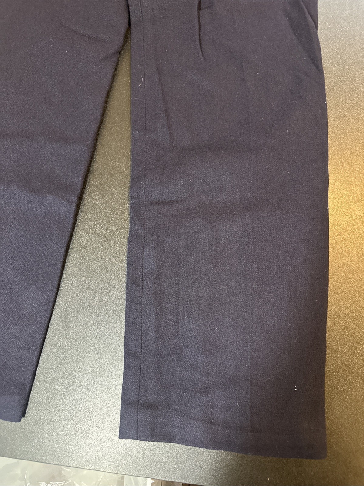 High waist Vintage The Villager Wool Sz 12 Navy blue 30” Inseam 26” Waist Small