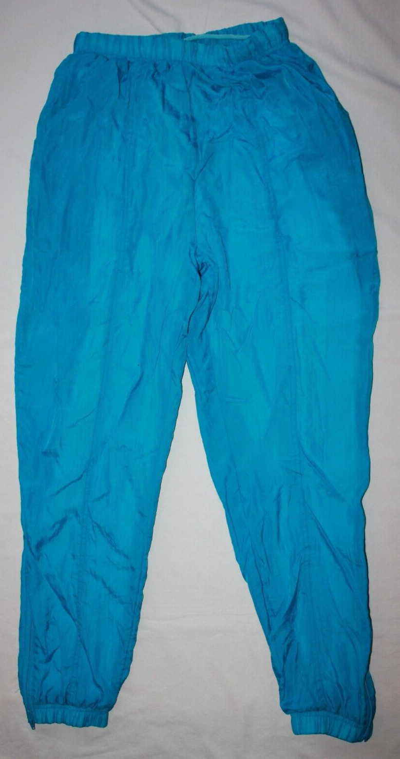 Vintage 90s Aviat Sportif lined Track Pants wind Blue Athletic Nylon med joggers