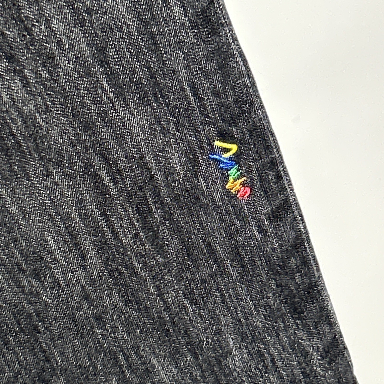 VTG Coogi Australia Dark Wash Jeans Sz 13/14 Straight Leg Rainbow Y2K Embroidery