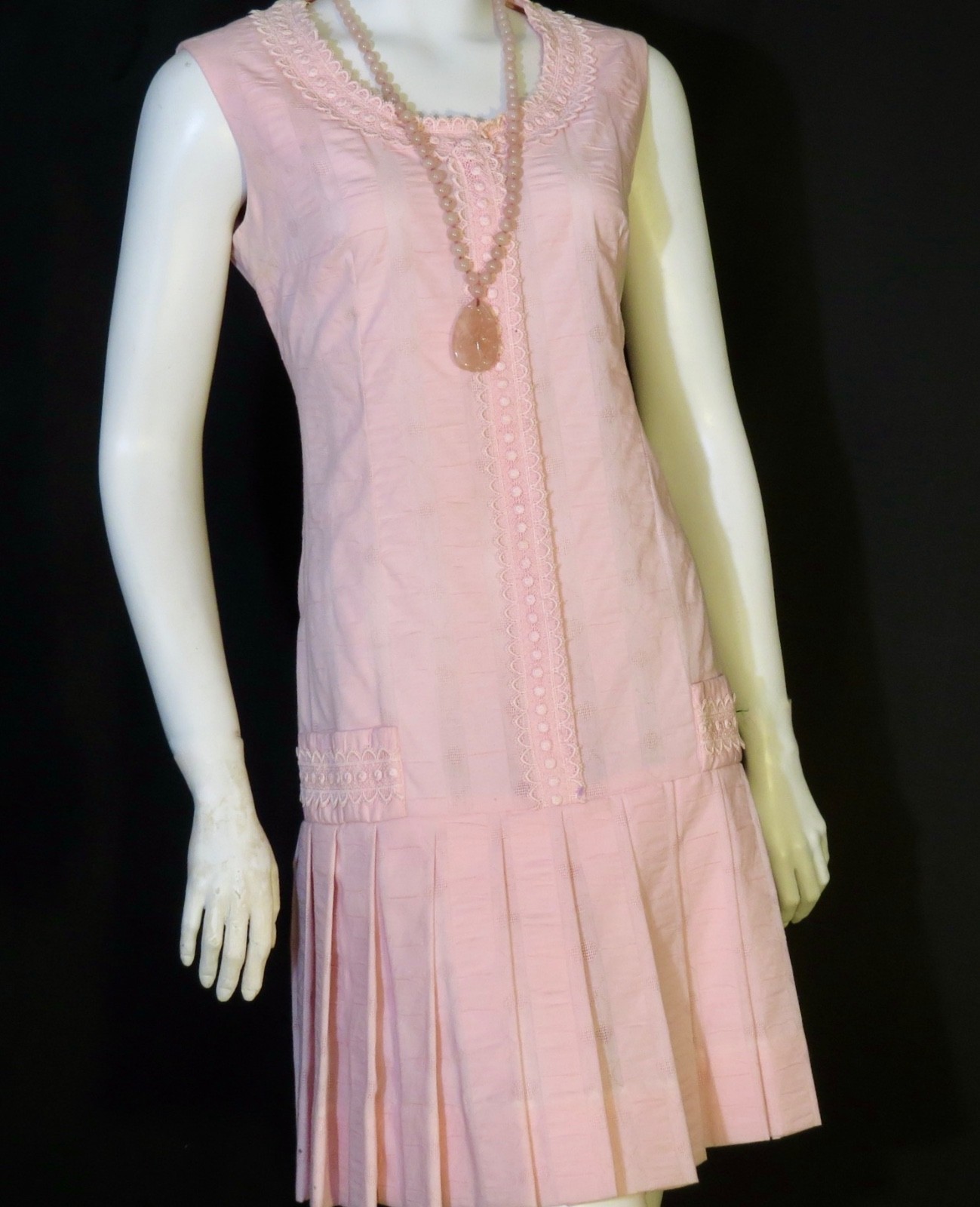 Pretty in Pink Vtg L’Aiglon Original 1960’s Dress M/L