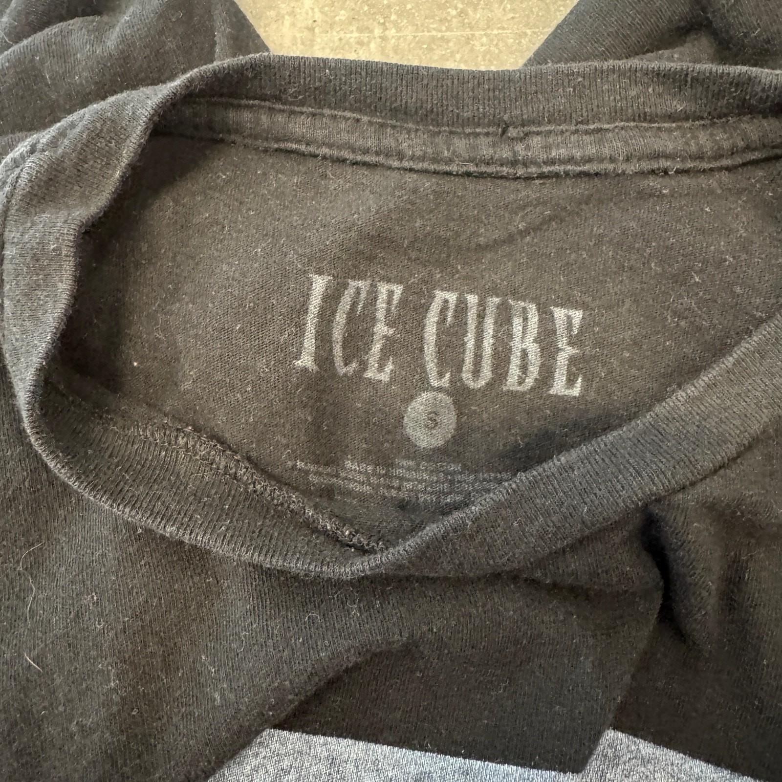 Vintage Y2K Ice Cube Black Rap Graphic Tee Short Sleeve Small Crop