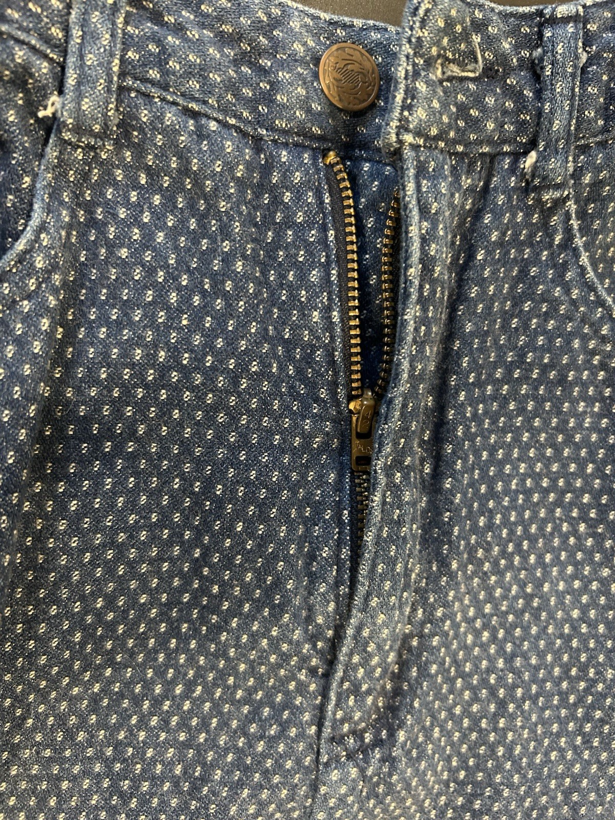 Jean St. Tropez Skirt – Vintage – Blue With White Dots – Denim