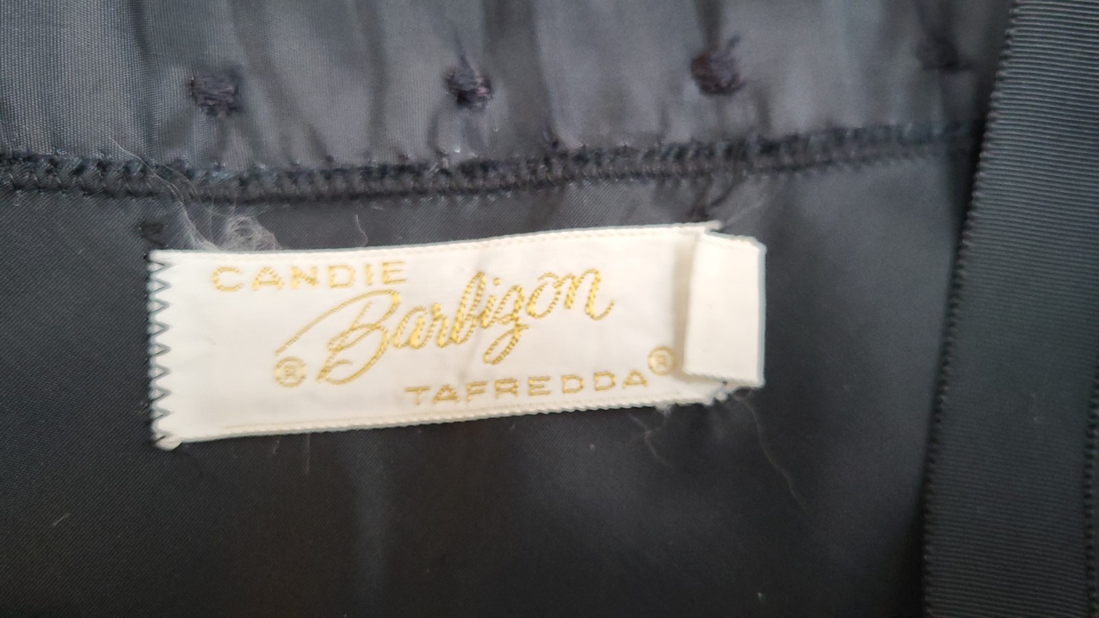 Vintage 40/50s BARBIZON Candie Tafredda Black Full Slip Lingerie – Size M – EUC