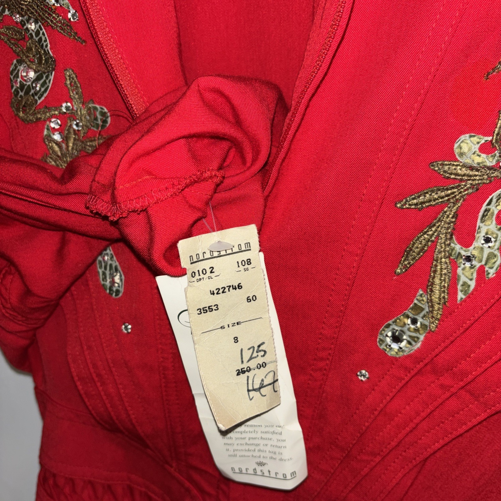 IIF Women’s Vintage 80’s Red Zipper Jumpsuit Made In The USA