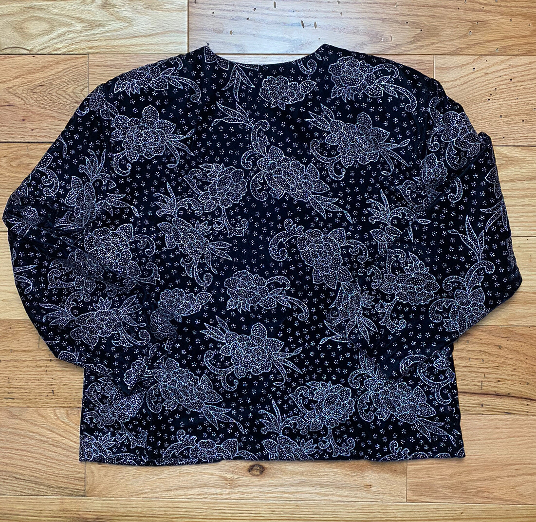 Norton McNaughton. Women’s Fancy Coat Jacket. Artsy. Black Silver Size 12.