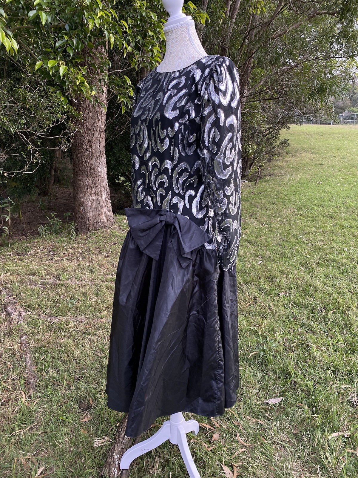 80s True Vintage Ricki Renee Sydney Retro Metallic Funky Pop Icon Dress Archival