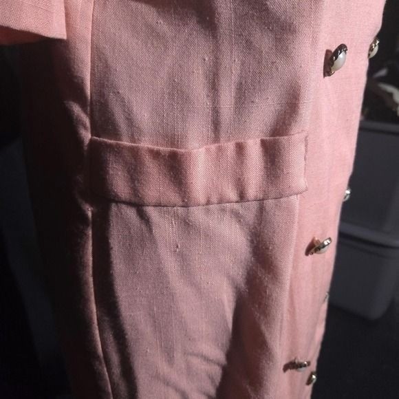 Vintage CB New York Midi Dress Light Pink Size 8p 1980s