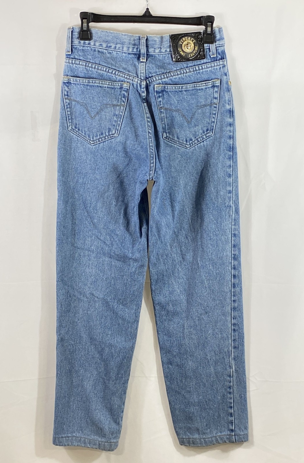 Vintage 90s Versace Jeans Couture Women’s Blue Straight High Rise Jeans Sz 29