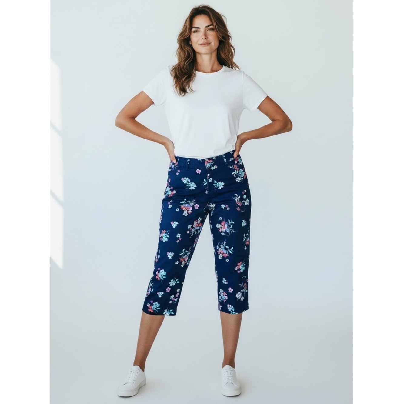 St. John’s Bay Kitschy Retro 2000s Nostalgia Colorful Floral Color Maxxing Capri