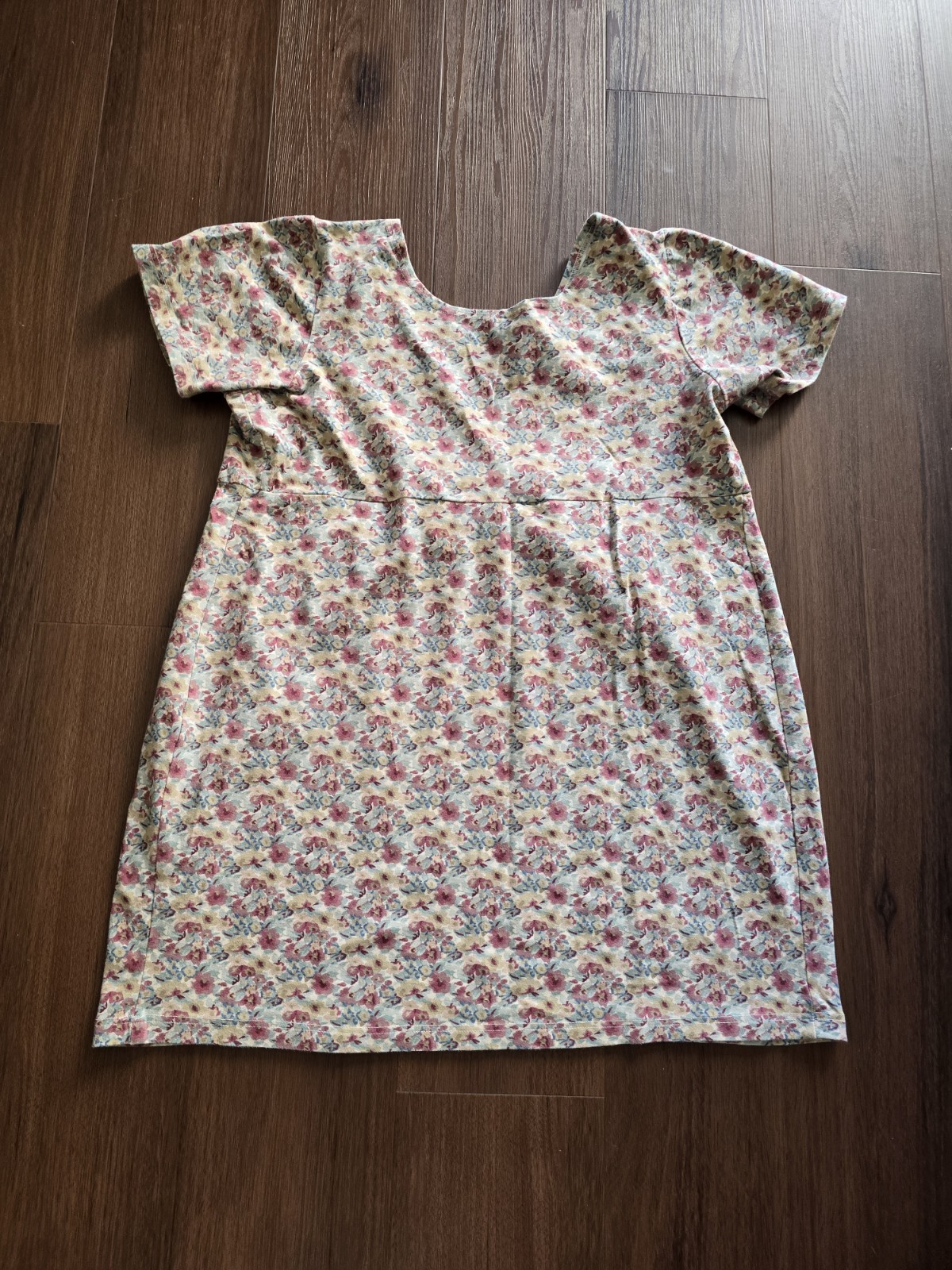 Vintage 1990s Floral Grunge Maternity Baby Doll Dress. Womens Large Made in USA