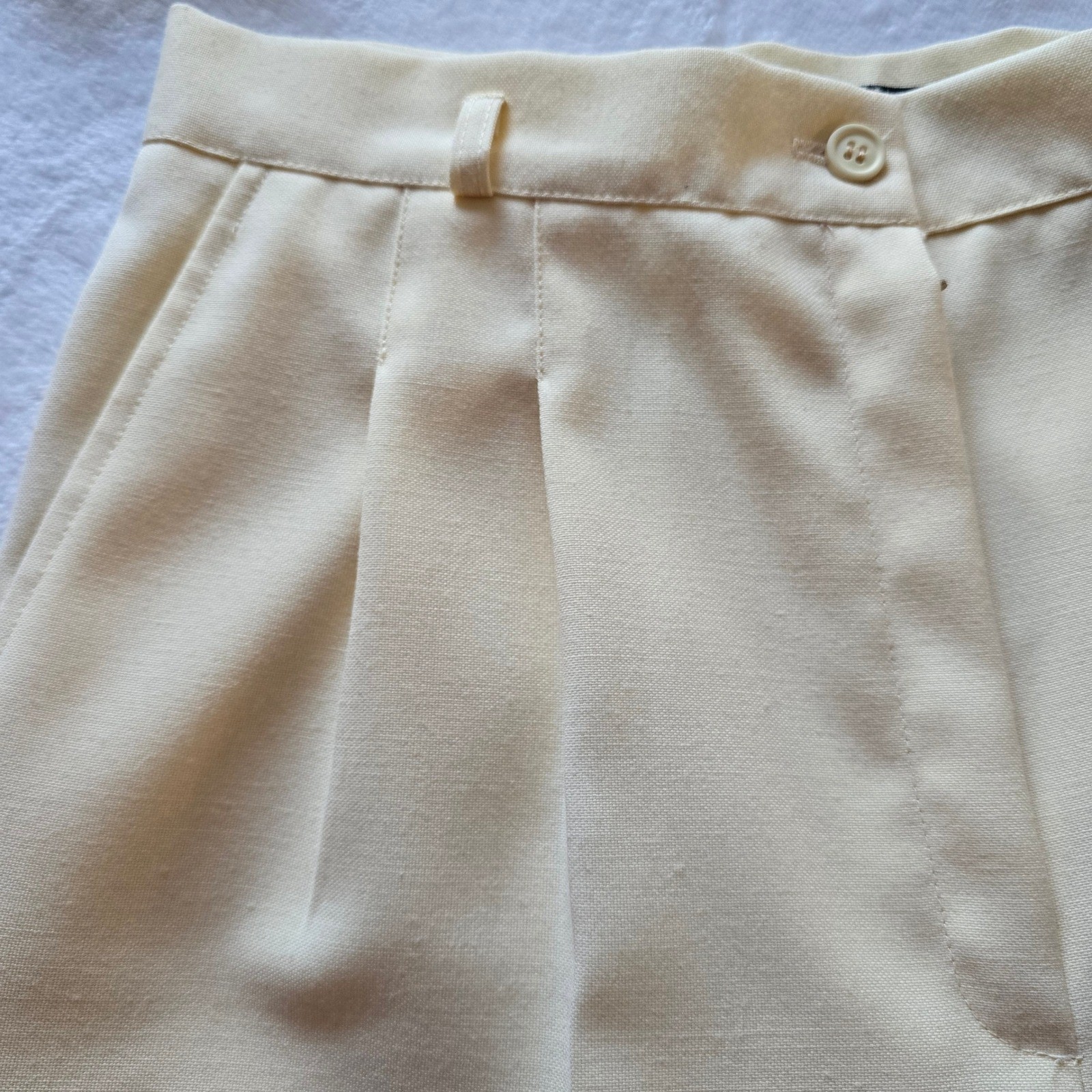 Vintage 90s Counterparts Off White High Rise Pleated Trousers Size 12 NWT