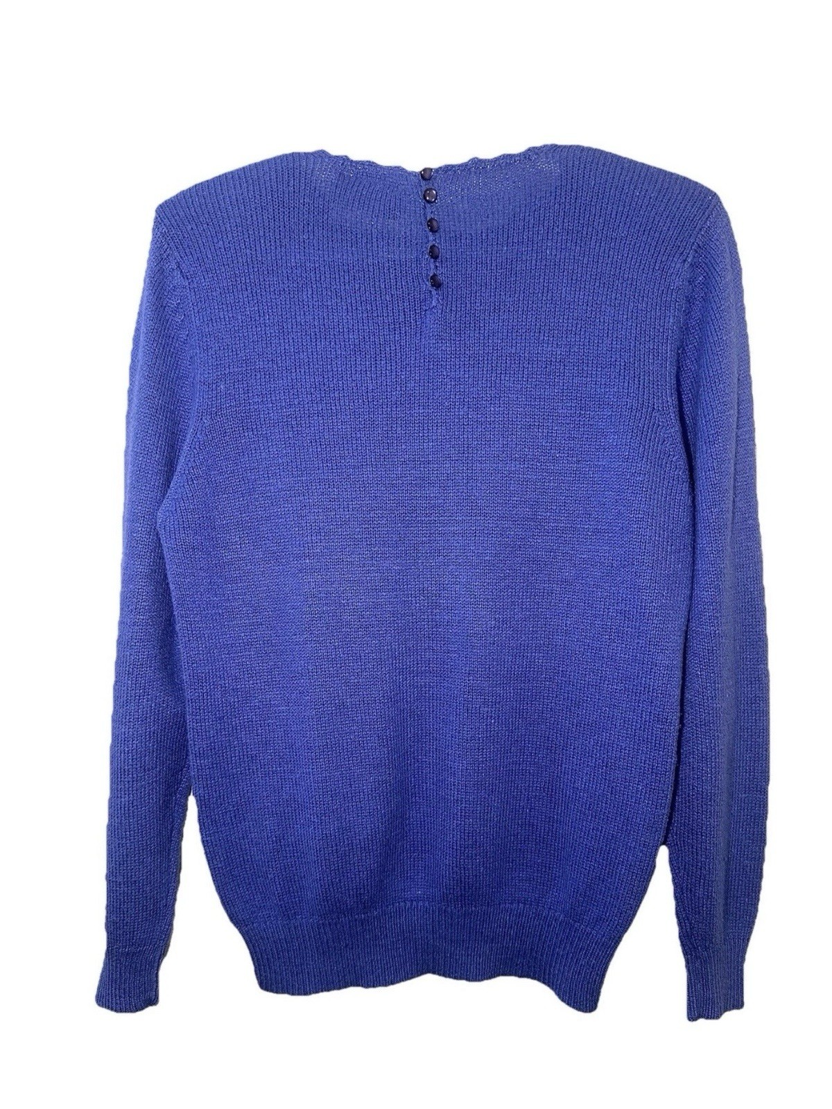 Vintage 1970s-80s Malia 100% Silk Purple Knit Sweater British Hong Kong Large