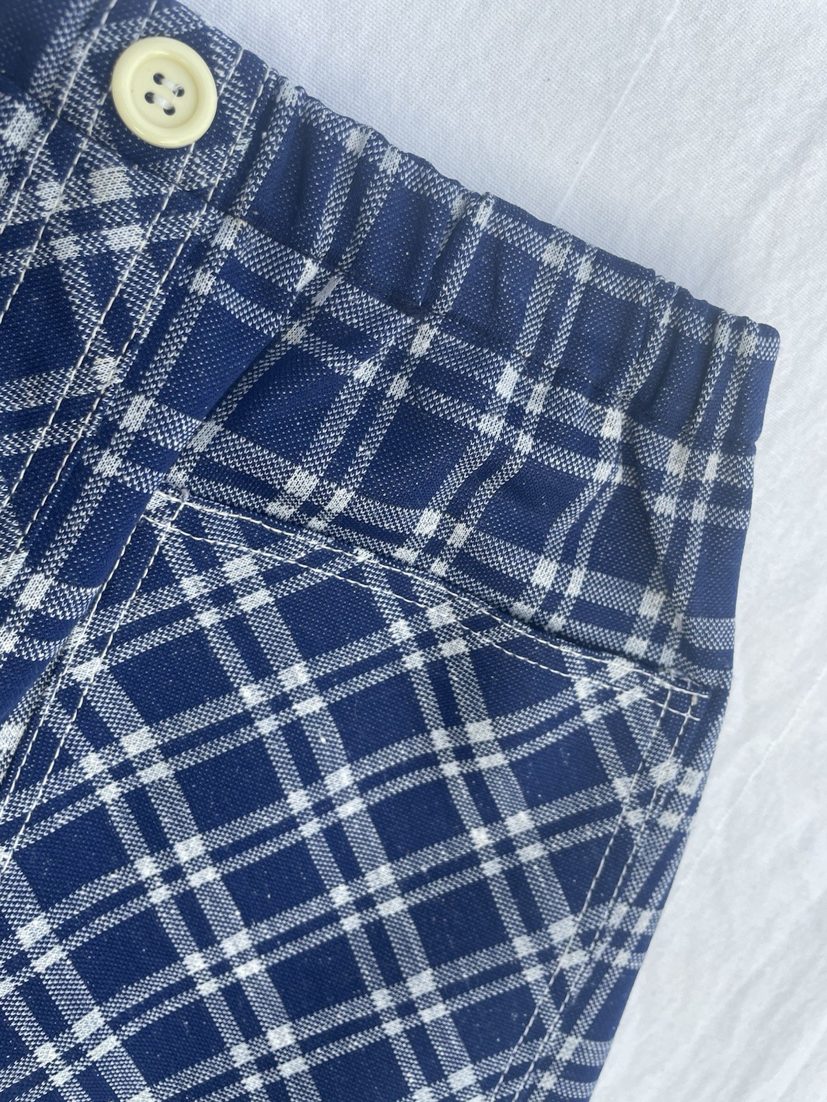 Vintage Blue White Preppy A line Midi Skirt 1960s Mod John Meyer Women’s 10