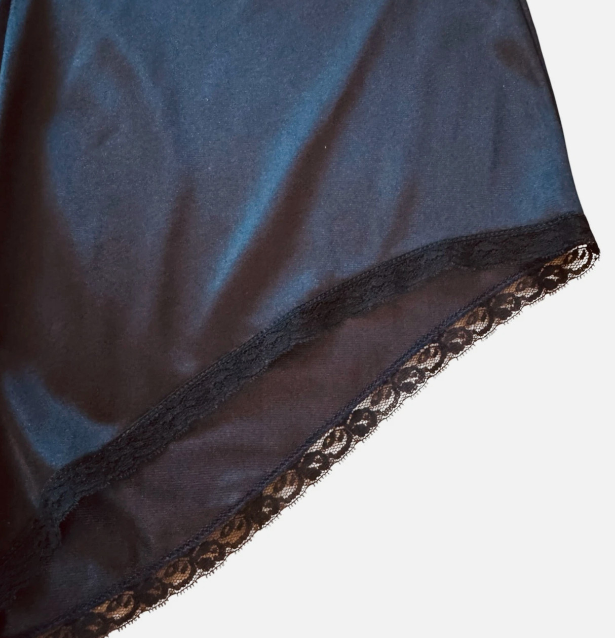 VTG 70’s Lingerie Jenelle of California Sz 34 Black Body Suit Teddy Lace Romper