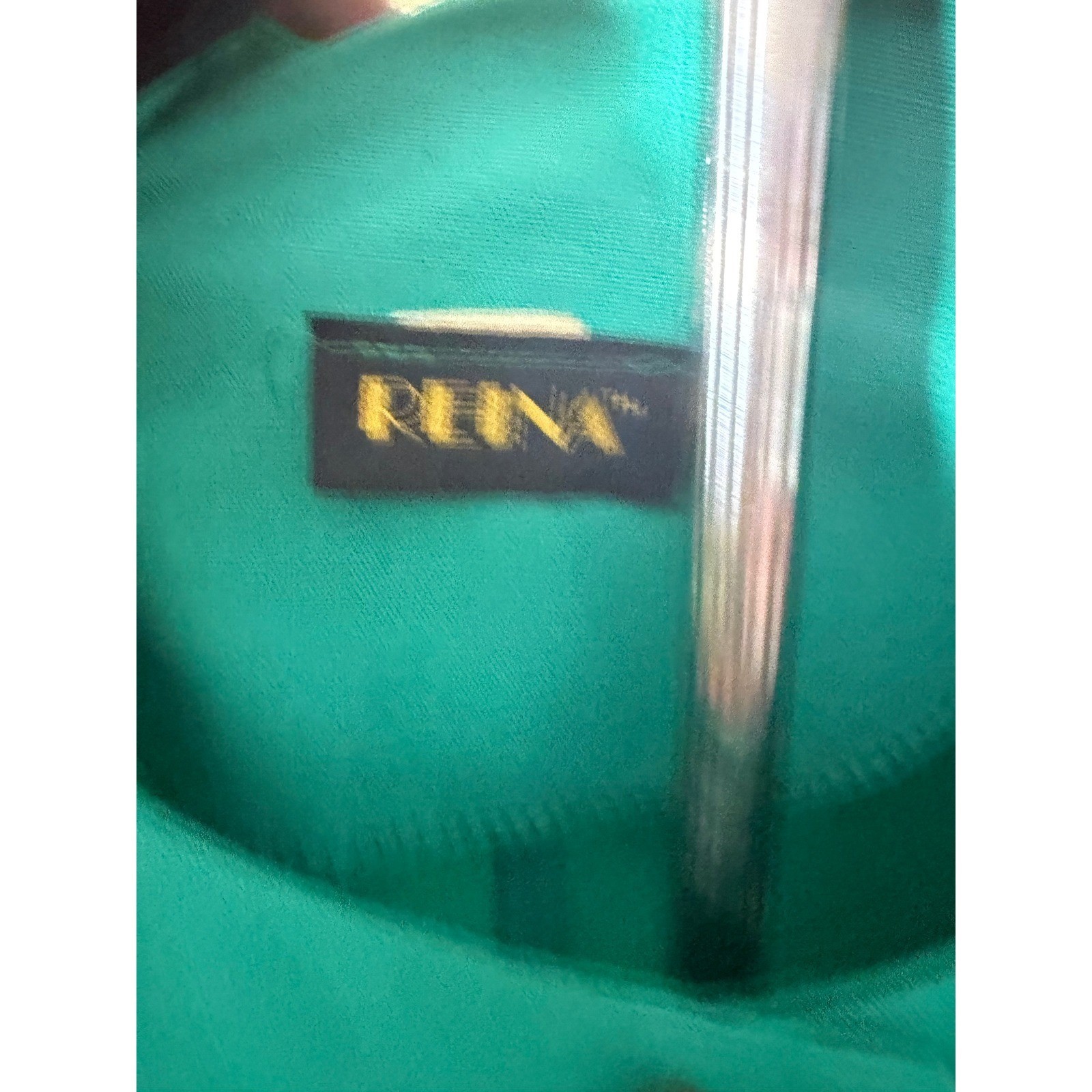 Reina Skirt Suit Set Size 6 Vintage Emerald Green Short Sleeve Ornate Buttons