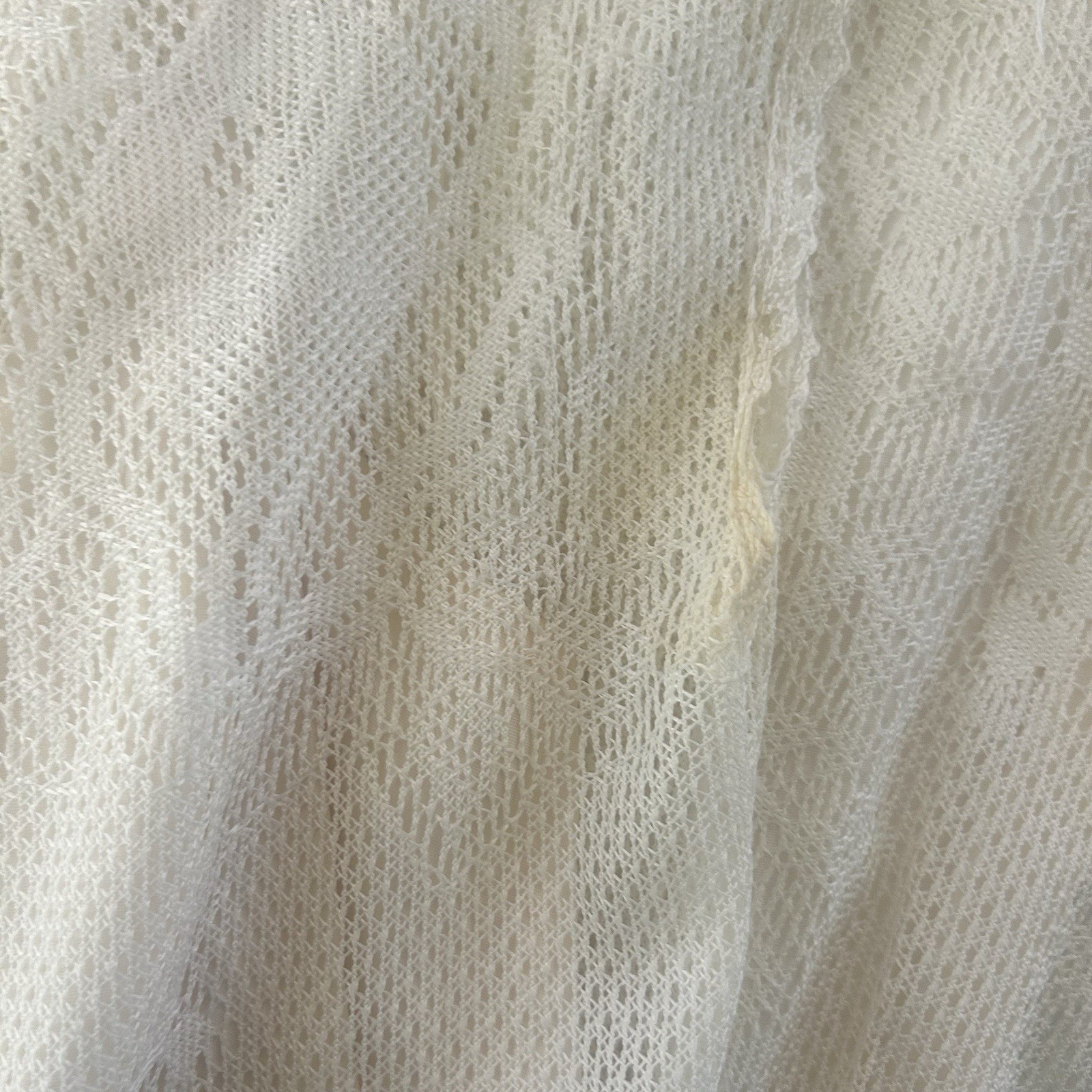 Vintage Dress Party Prom White Lace Wedding Tea Dress FLAWED Sz 5/6 Cap Sleeve