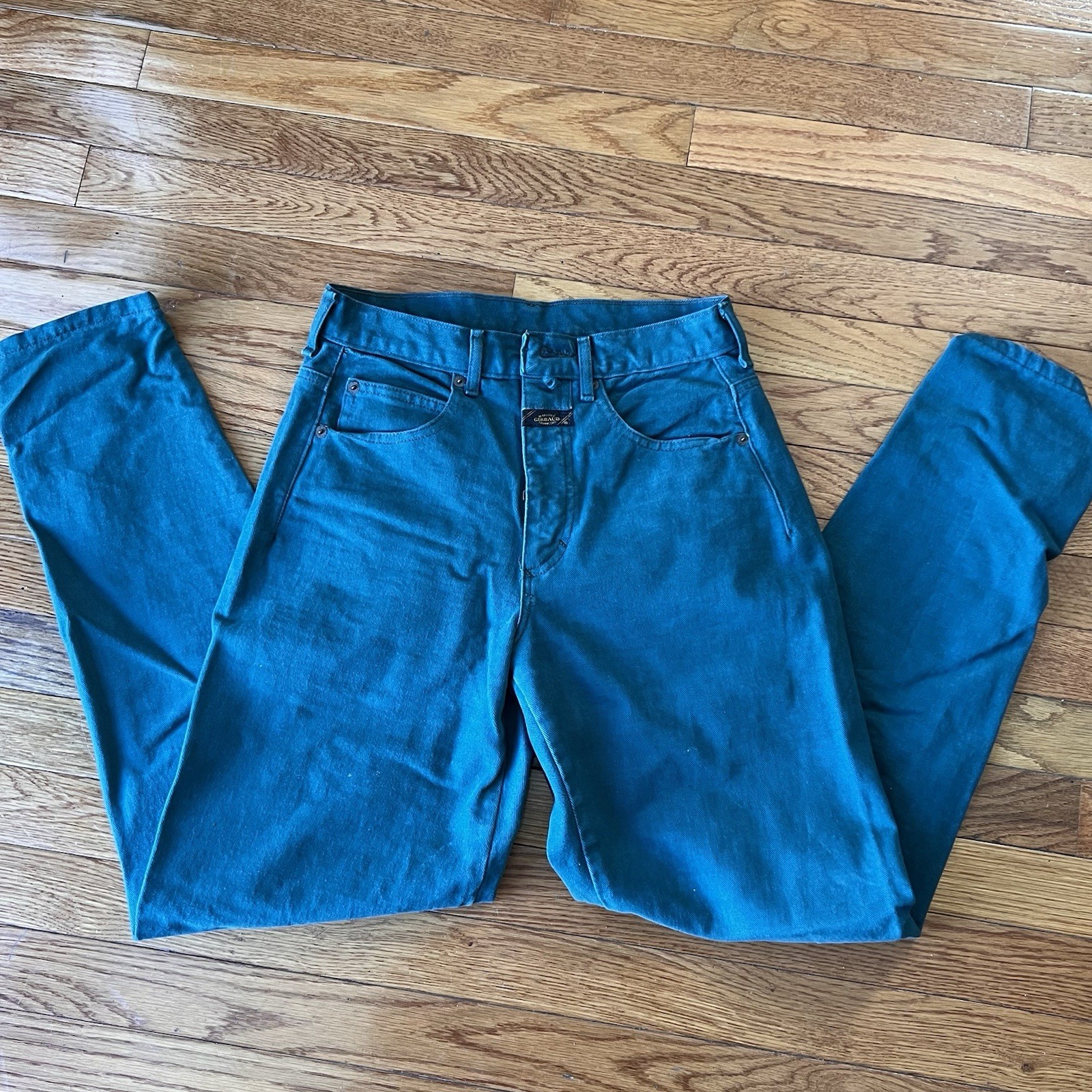 VTG Rare 90s Women’s Marithe Francois Girbaud Jeans Size 7/8 Turquoise-Blue-Teal