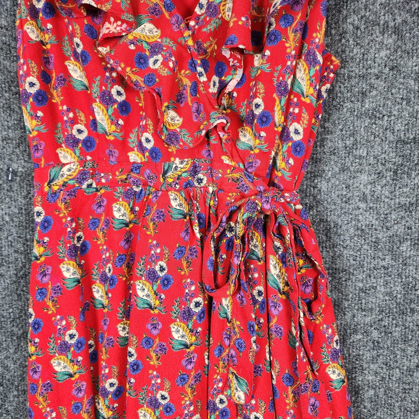 Maeve Anthropologie Womens Wrap Dress Size 8 Boho Floral Cottagecore