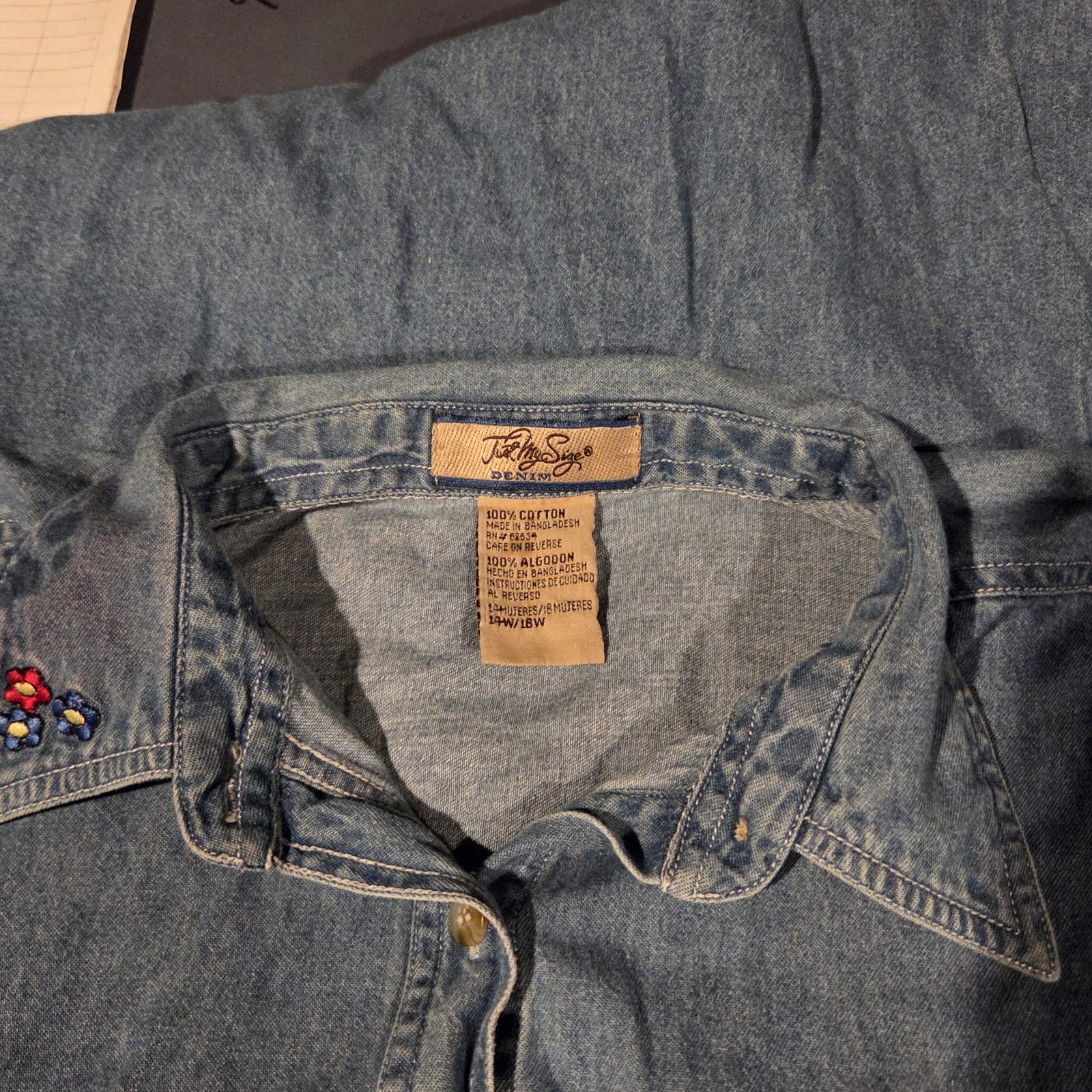 Vintage Just My Size Demo Shirt Embroidered USA Patriotic