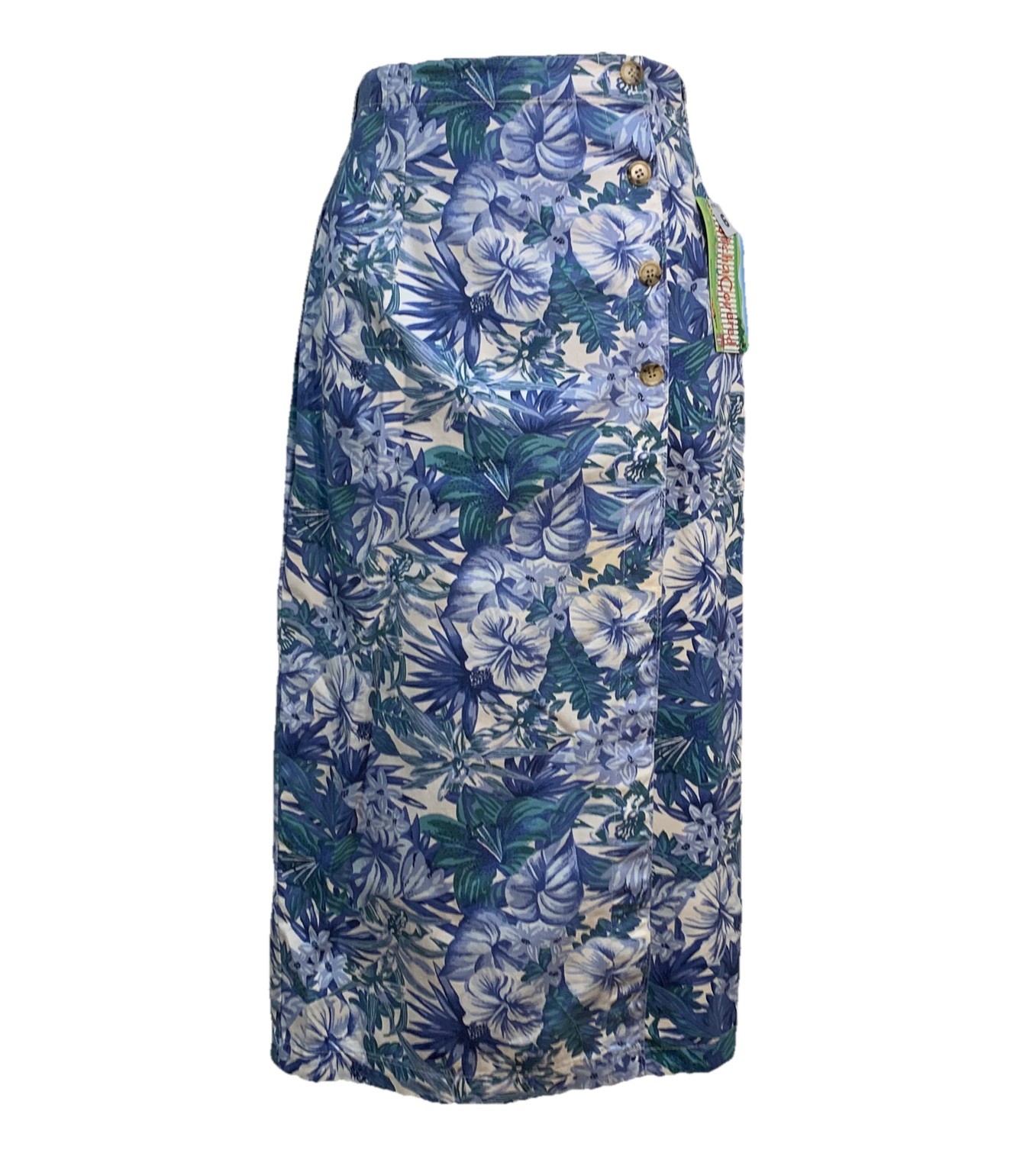 Vintage NWT Gotcha Covered Blue Floral Wrap Skirt 6 Cottagecore Y2K Resortcore
