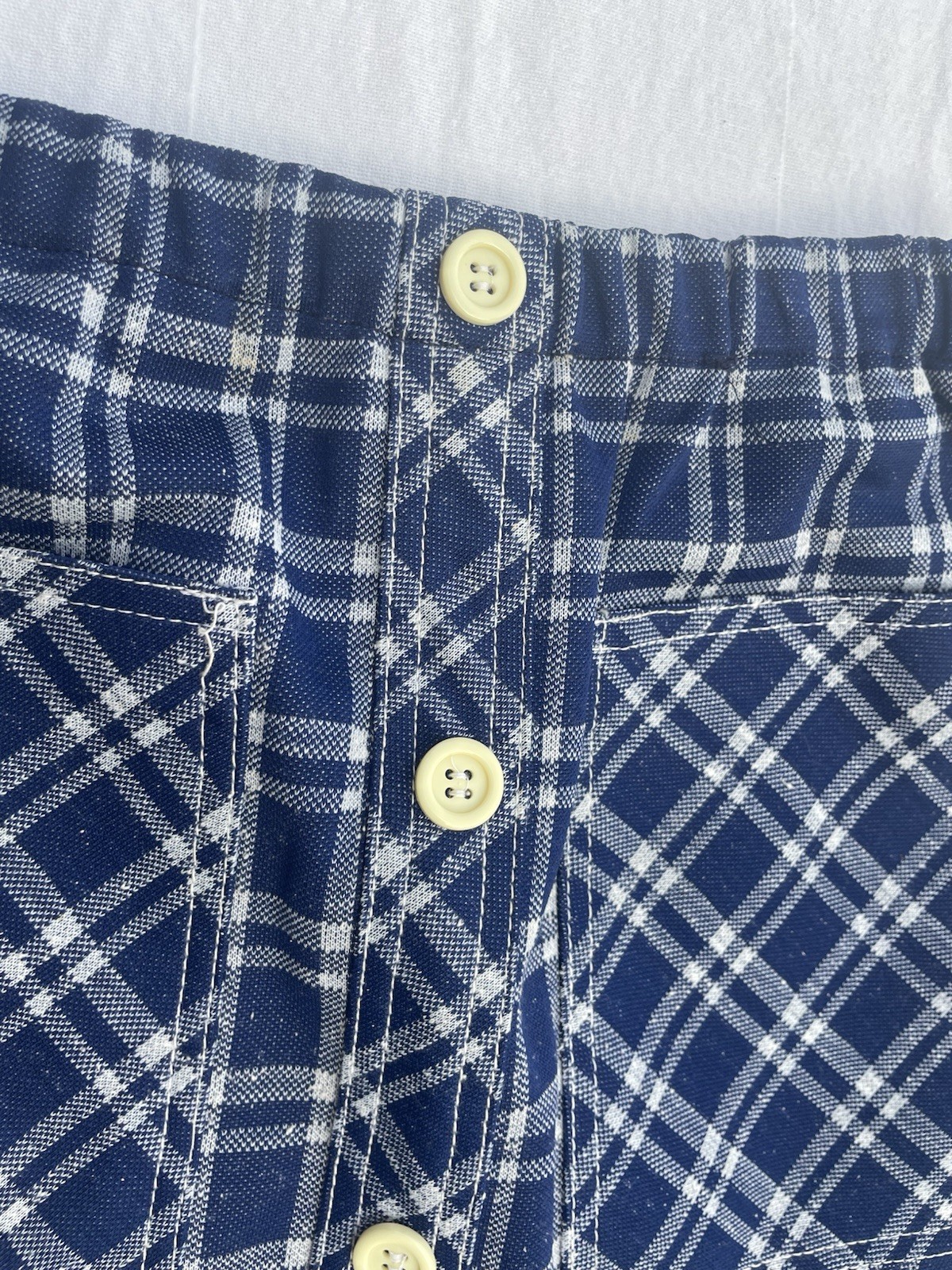 Vintage Blue White Preppy A line Midi Skirt 1960s Mod John Meyer Women’s 10