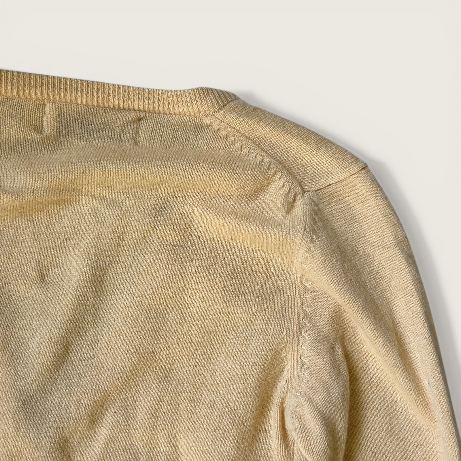 Vintage Cashmere Twin Set Cardigan + Sweater DBA by Theodore Blue Peach