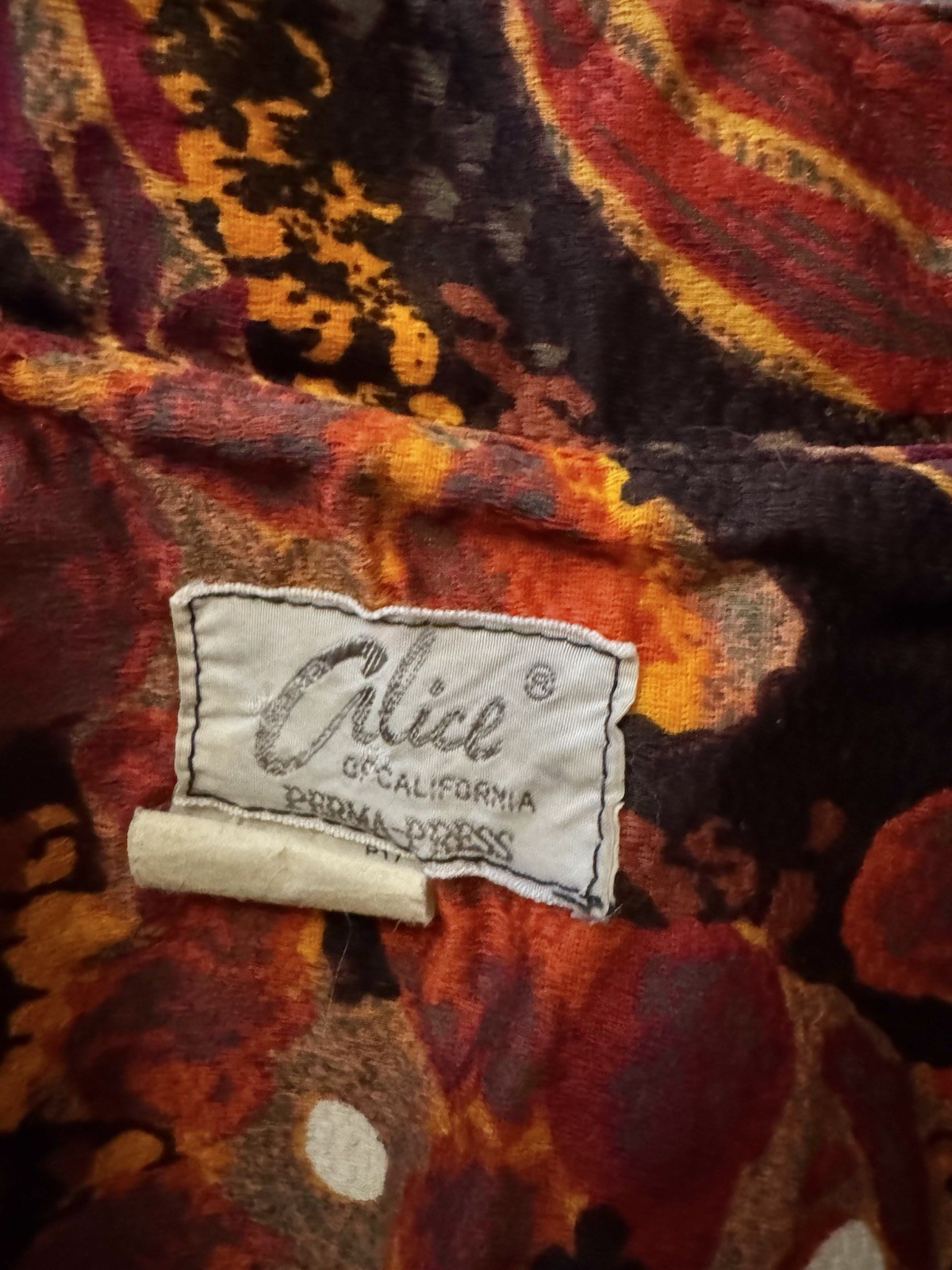 Vtg Caftan Alice California Perma Press Maxi Dress Covered Buttons Rare Goddess