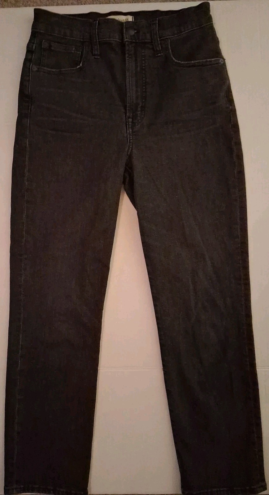 MADEWELL Designer Perfect Vintage Crop Jean Washed Charcoa Denim Straight Leg 27