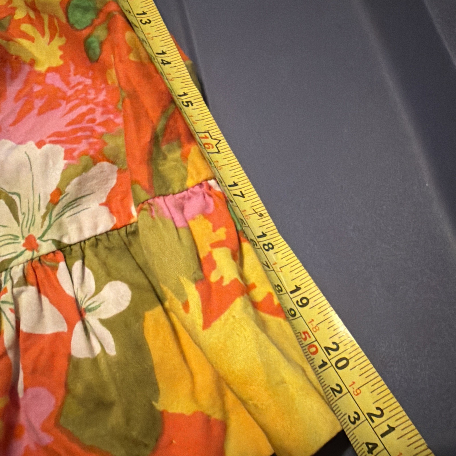VTG Hookano Girls Floral dress Hawaii shift sleeveless drop waist Size 8 RARE!