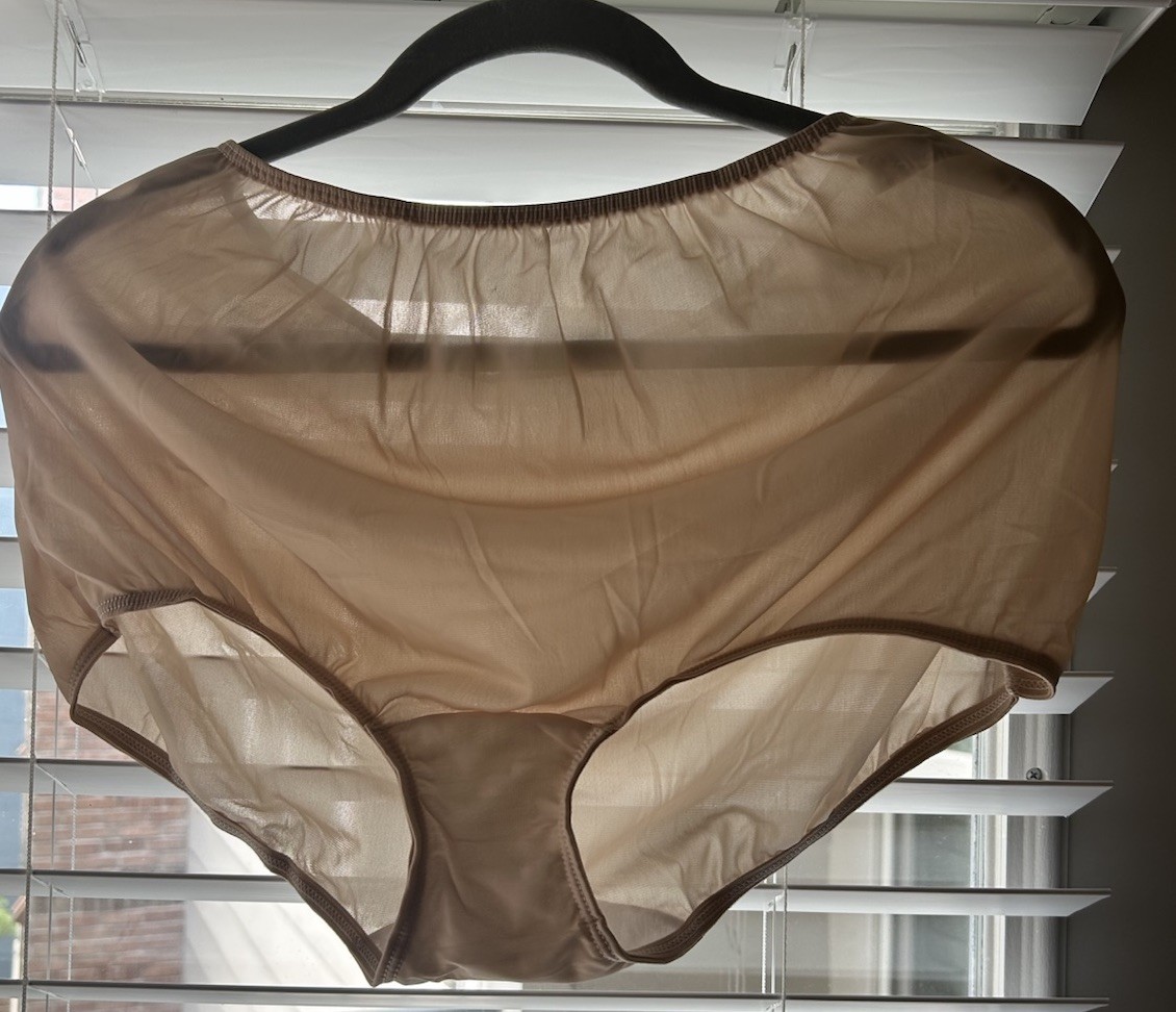 Vintage Sears 100% Nylon Full Cut Briefs Panties Size 8 Nude Beige Tricot 1 Pair