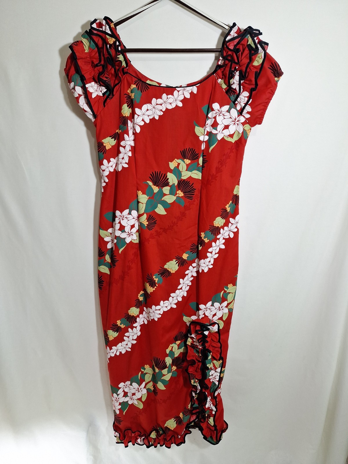 Vtg Royal Creations Hawaiian Floral Dress XL
