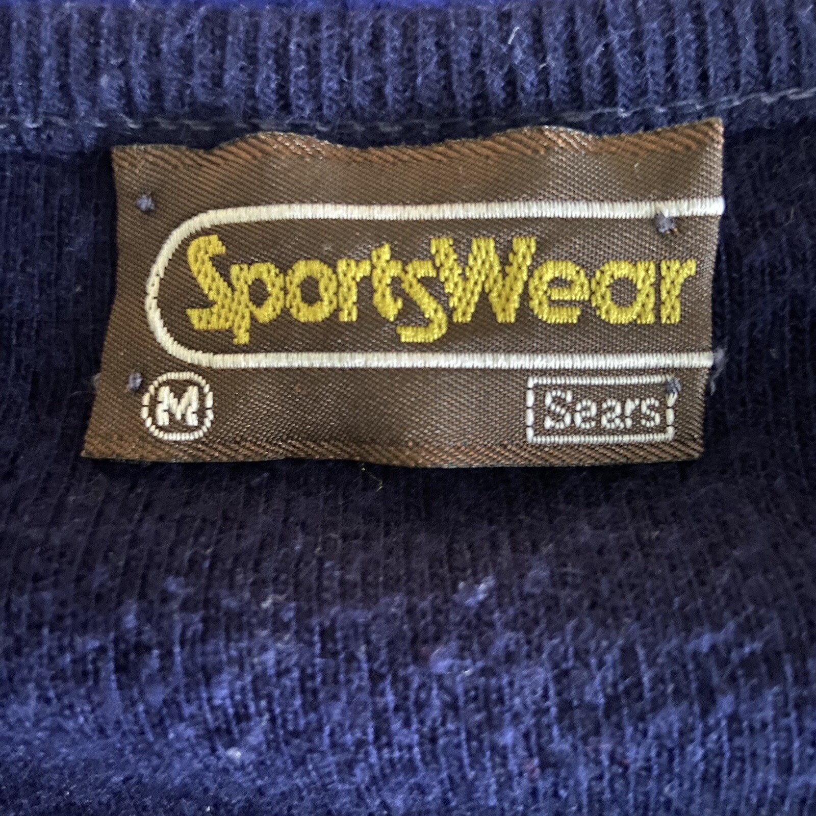 Vintage Sears Sportswear Sweater Blue Long Sleeve Women M Chest 39 Length 25 Y2K