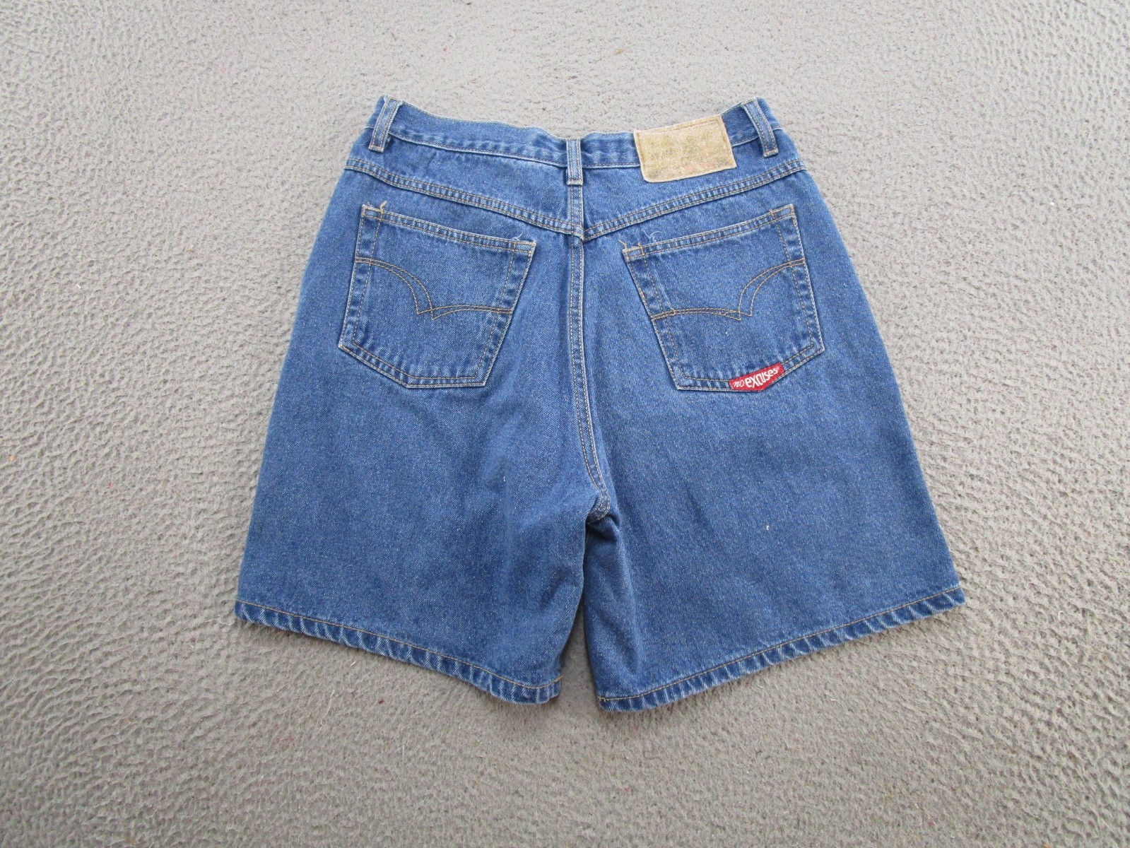 Vintage 90s No Excuses High Rise Blue Denim Jean Shorts Mom Jorts Blue SZ 11/12