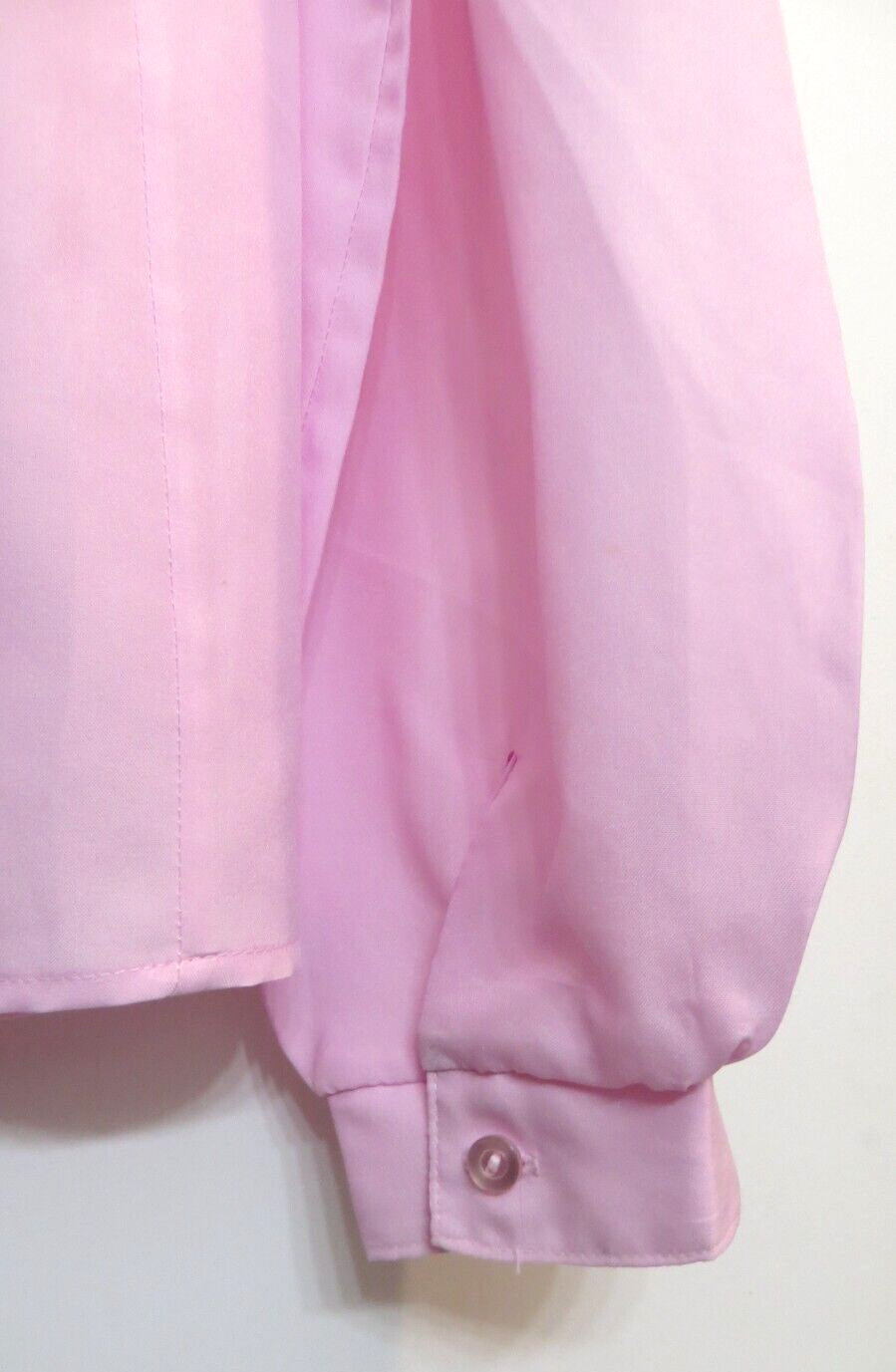 Vintage Lucky Winner Shirt Womens 10 Light Pink Button Up Lightweight Business