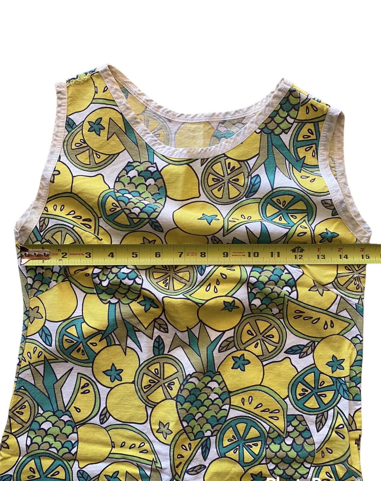 Vintage 60s-70s Dress Mod Retro Hippie Gidget Handmade Lemon Lime
