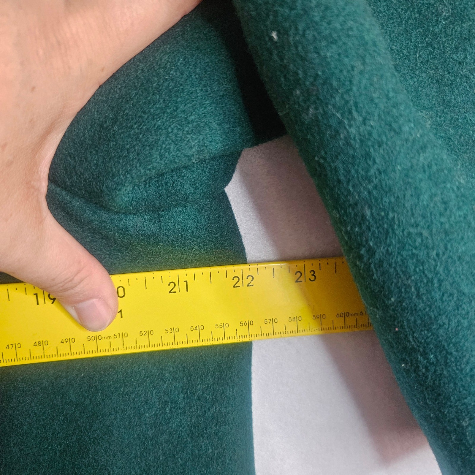 Donnybrook Vtg Emerald Green Wool Coat Velvet Gold Button 14DP 90s Ukraine
