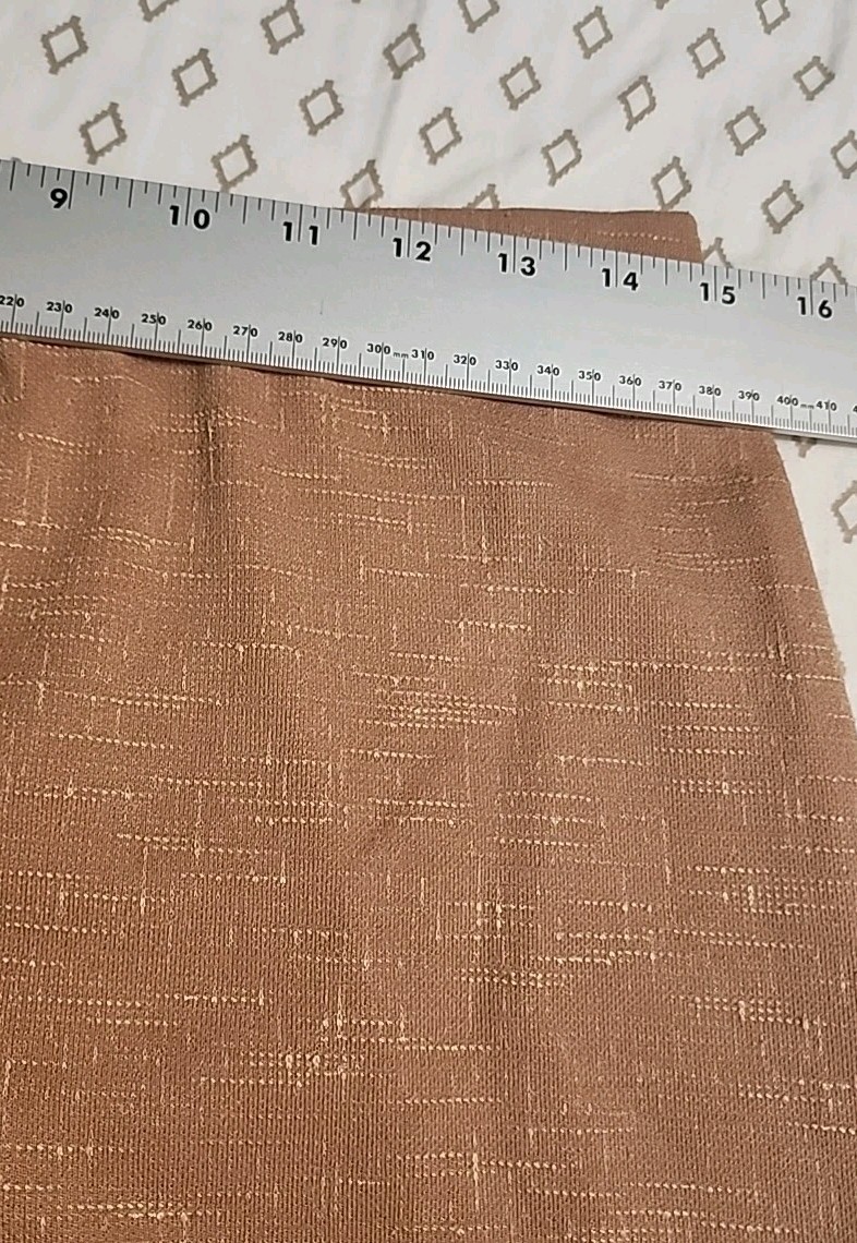 Vintage 70s COS COB Size 10/12 Gold Midi Skirt Pleated Stretch Quiet Luxury