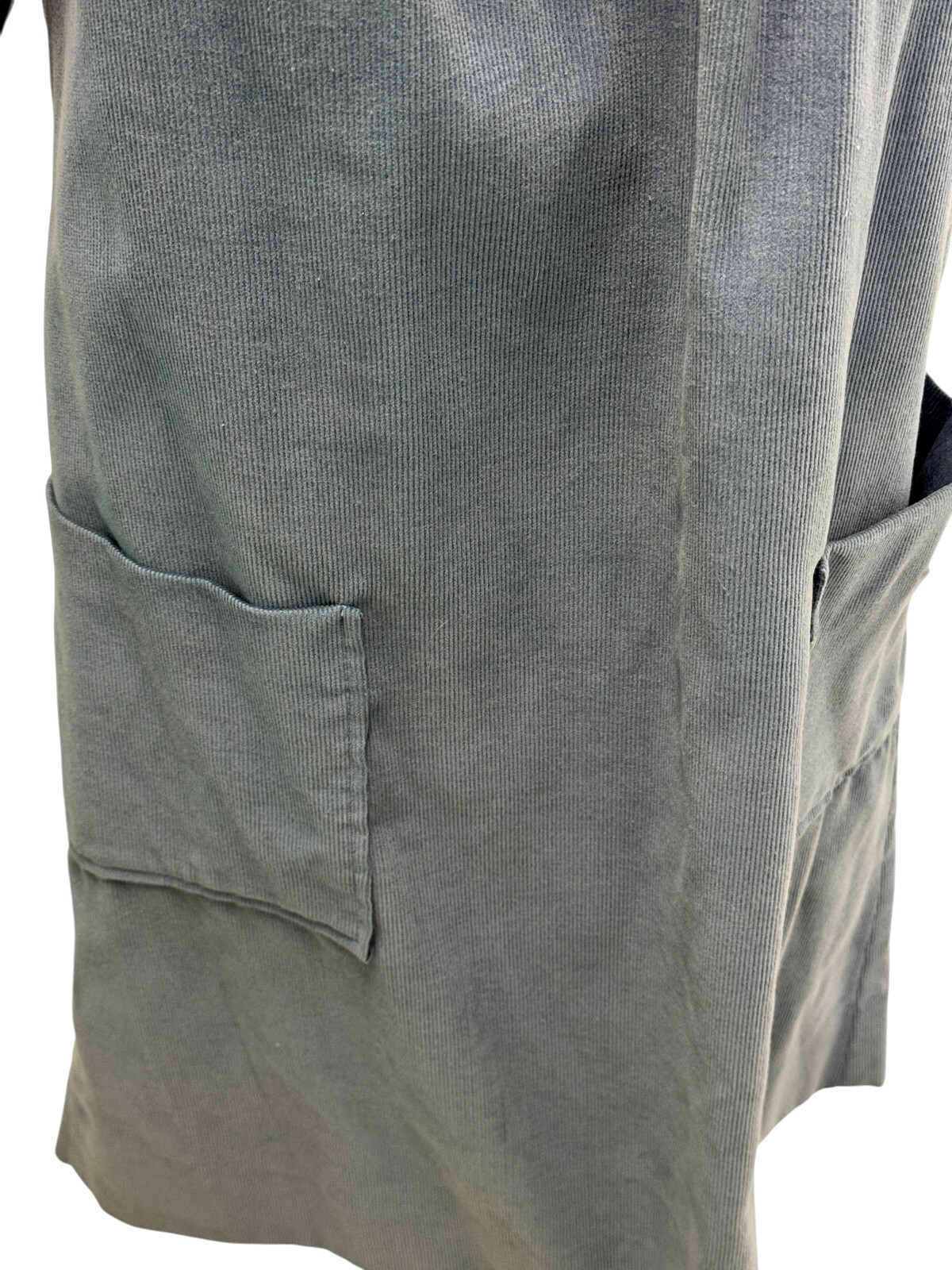 70’s Vintage India Imports Of Rhode Island Blue Corduroy Boho Smock Dress Sz XP