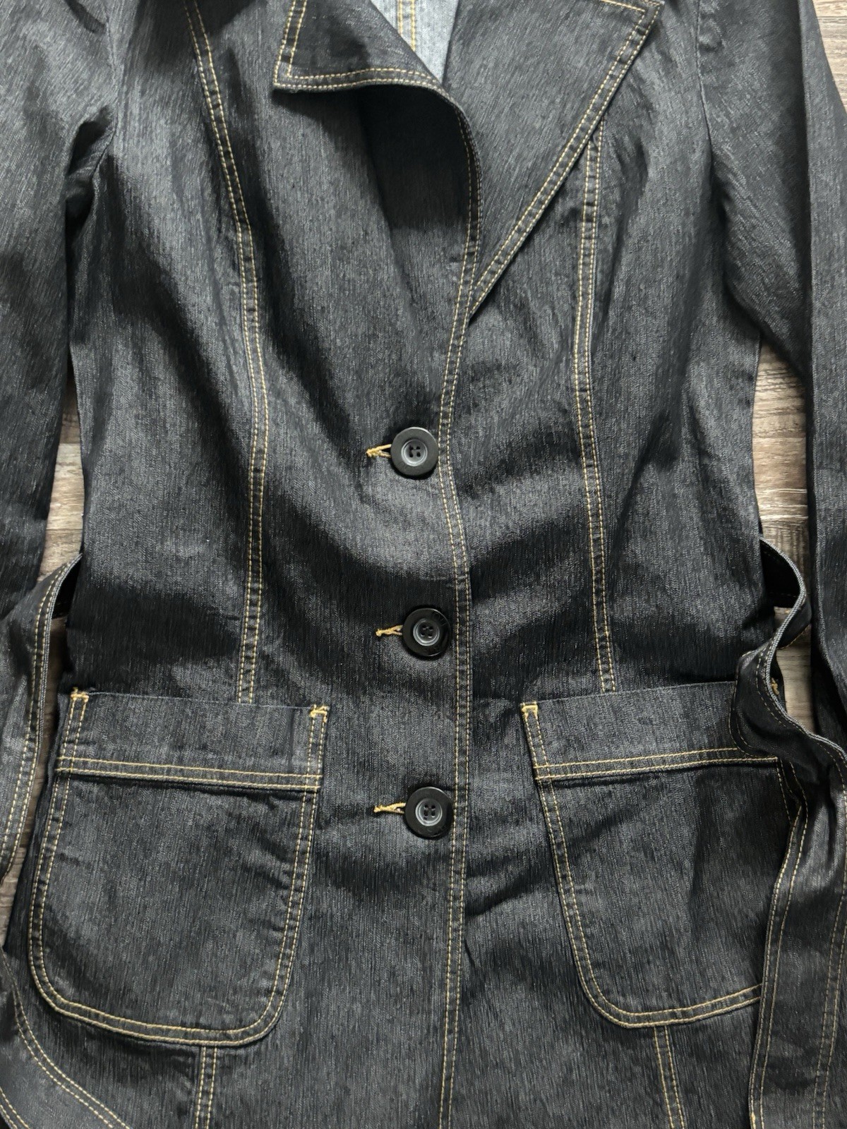 Bisou Bisou Front Button Denim Dress Womes Sz Small Vtg Y2k Pop