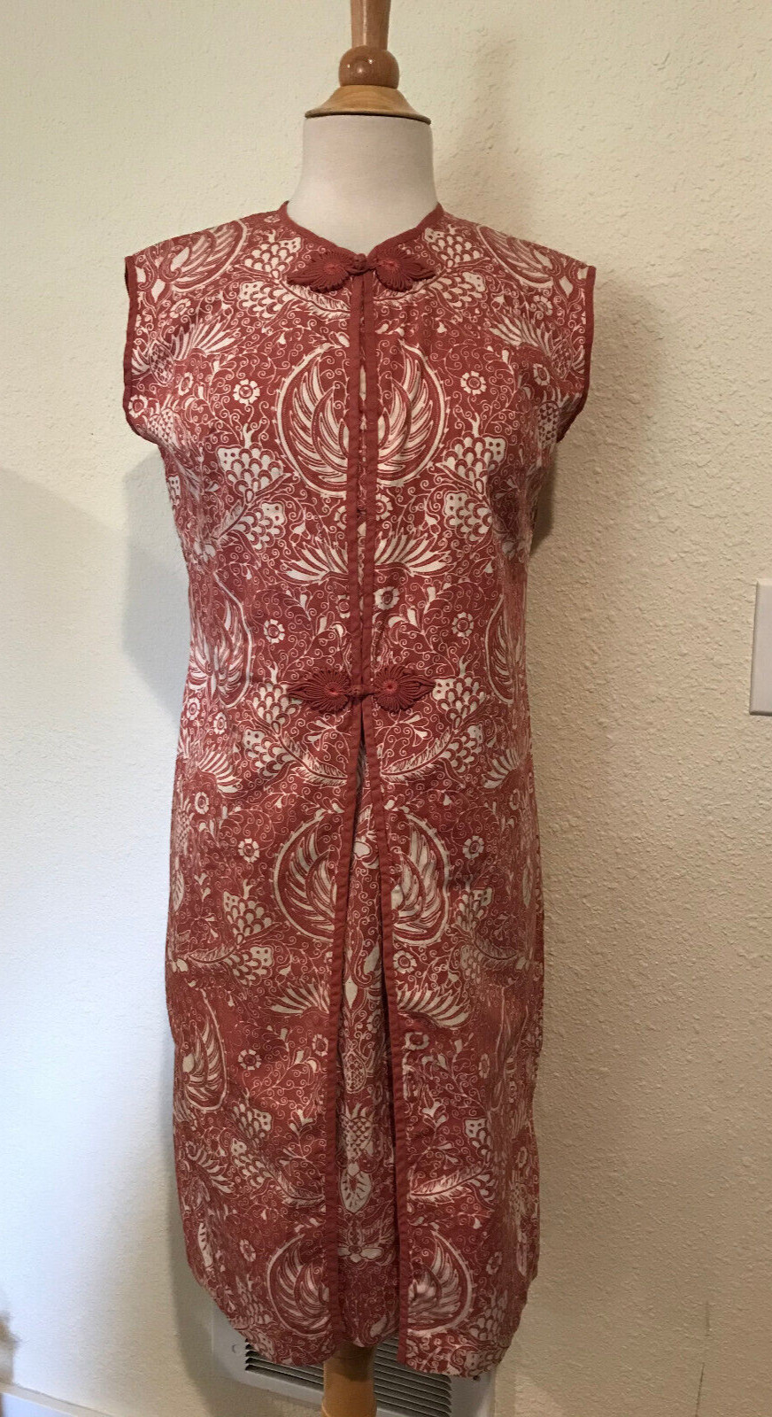 SALE $25.00 VTG 50s60s Novelty Dress Metal Zip Nursing Dress Bust 36″ Waist 34″