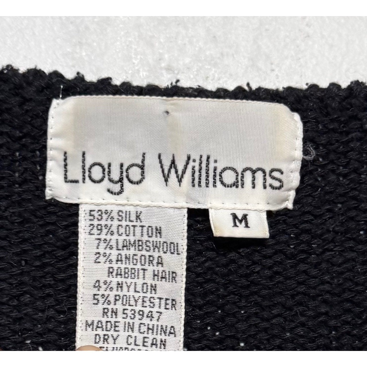VTG Silk Quiet Luxury 80s Sweater Womens Medium Artsy Retro Beaded Dark Academia