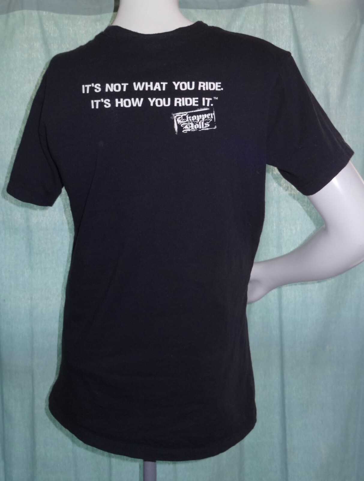 mOTOR CULT SO CAL CHOPPER DOLLS IT’S HOW YOU RIDE IT BLK TEE XL SH SLV neocurio