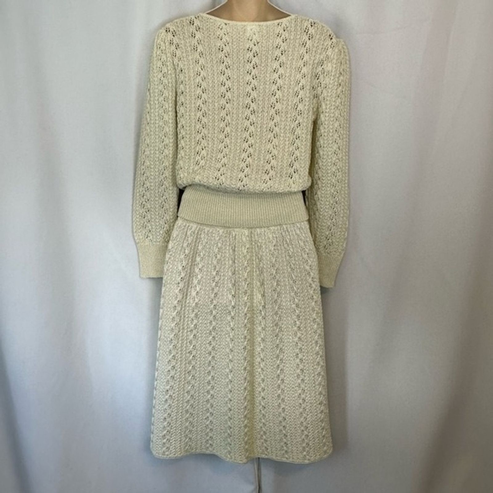 Vintage Vivanti Cottagecore Crochet Sweater Set 70’s Grandmacore