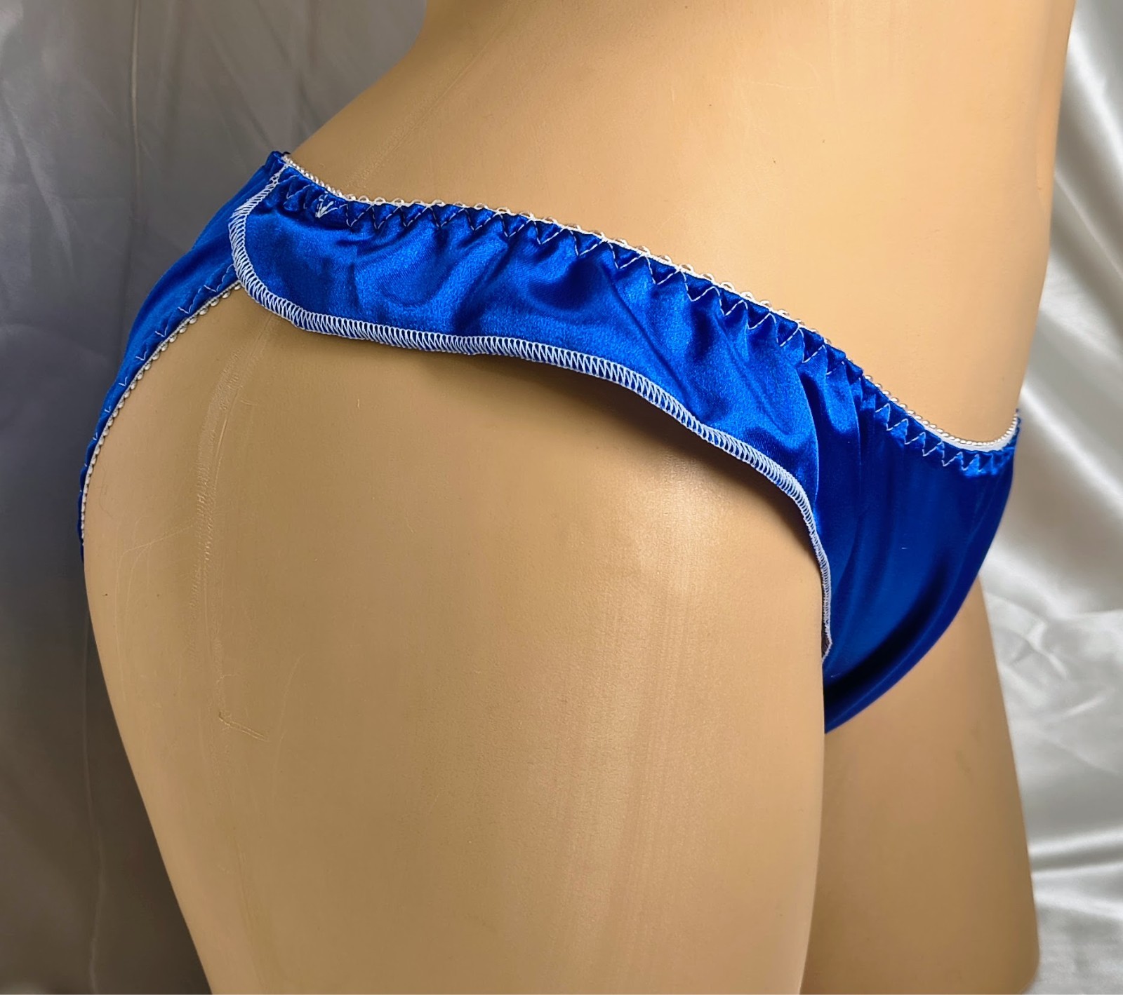 Sapphire Tide Satin Flutter Bikini Panties Full Back *Limited Edition*