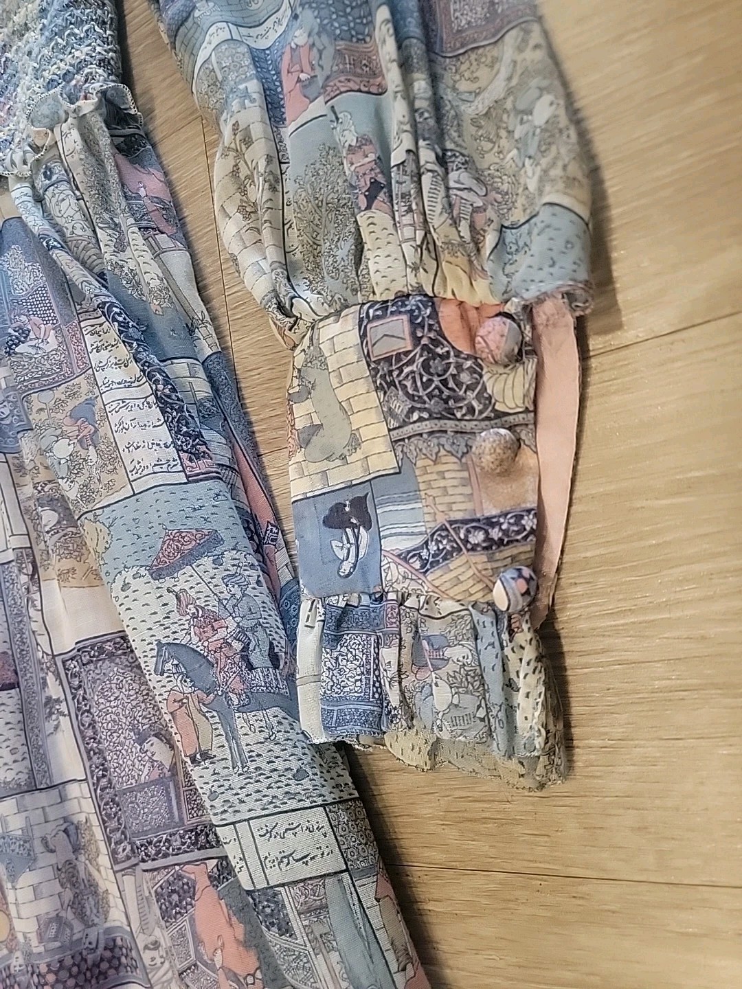 John Charles London Vintage Silk Lined Long DressGown Made England Size 12 Asain