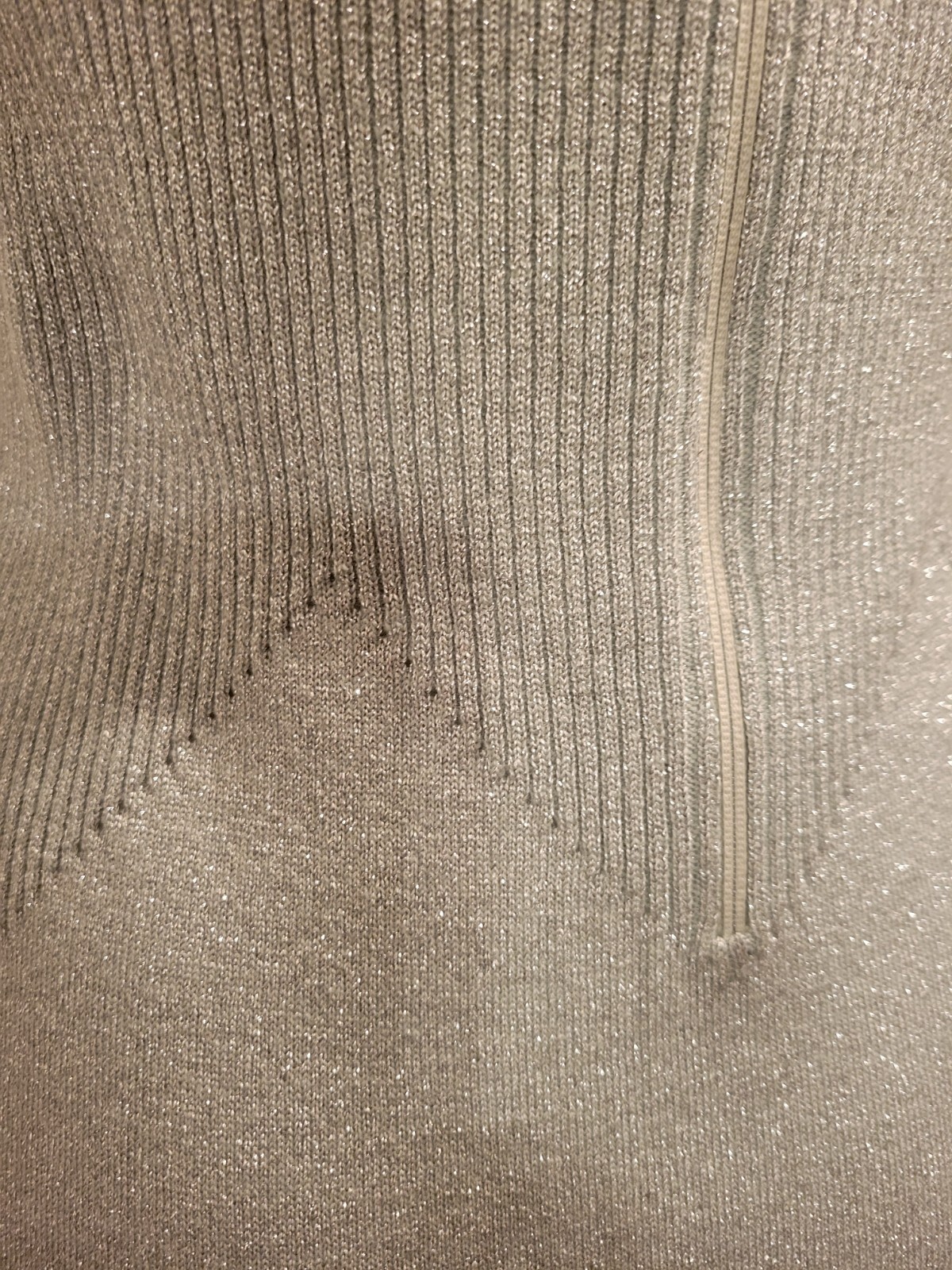 70’s VTG 2pc Wool & Metallic Yarn Knit Maxi Dress & Cover SzMed Unbranded