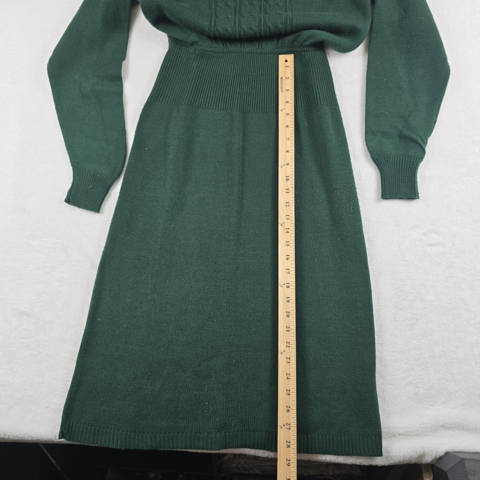 Vintage Plain Jane by Sweet Baby Jane Green Turtleneck Sweater Dress Size Medium
