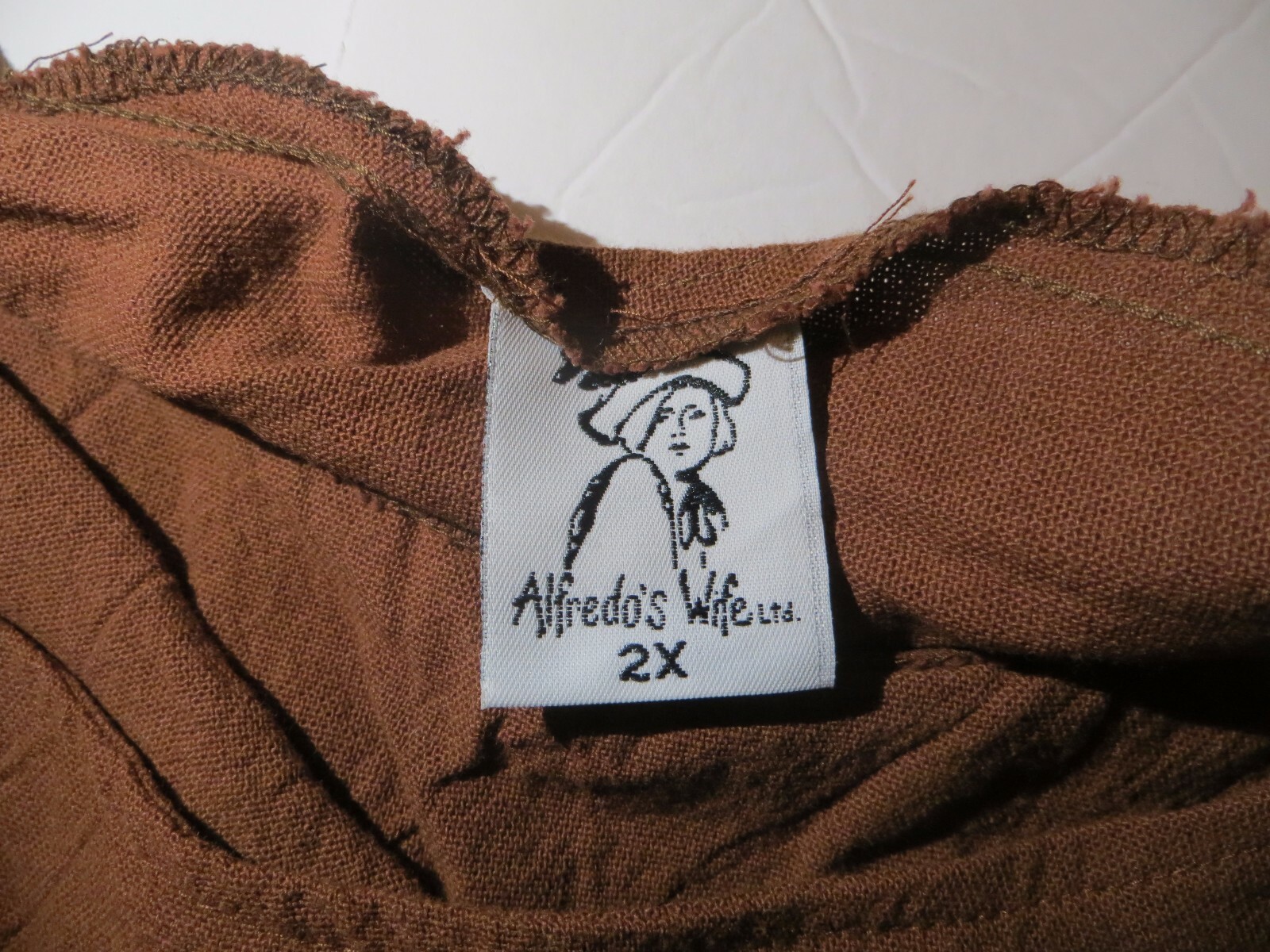 Alfredo’s Wife Women’s Brown Shirt Top 2XL