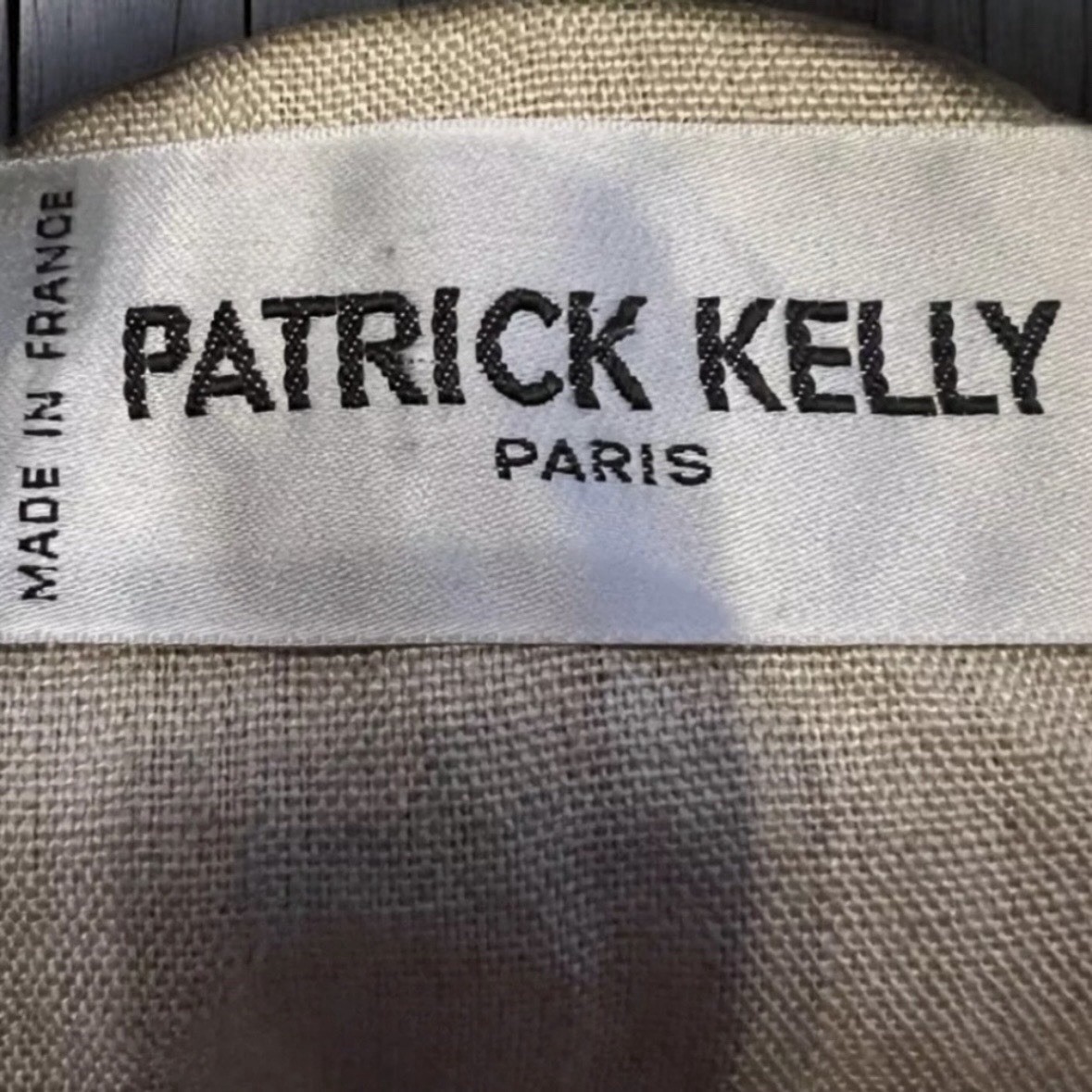 Patrick Kelly Paris Authentic 80s Double Breasted 100% Linen Trench Jacket Sz 38